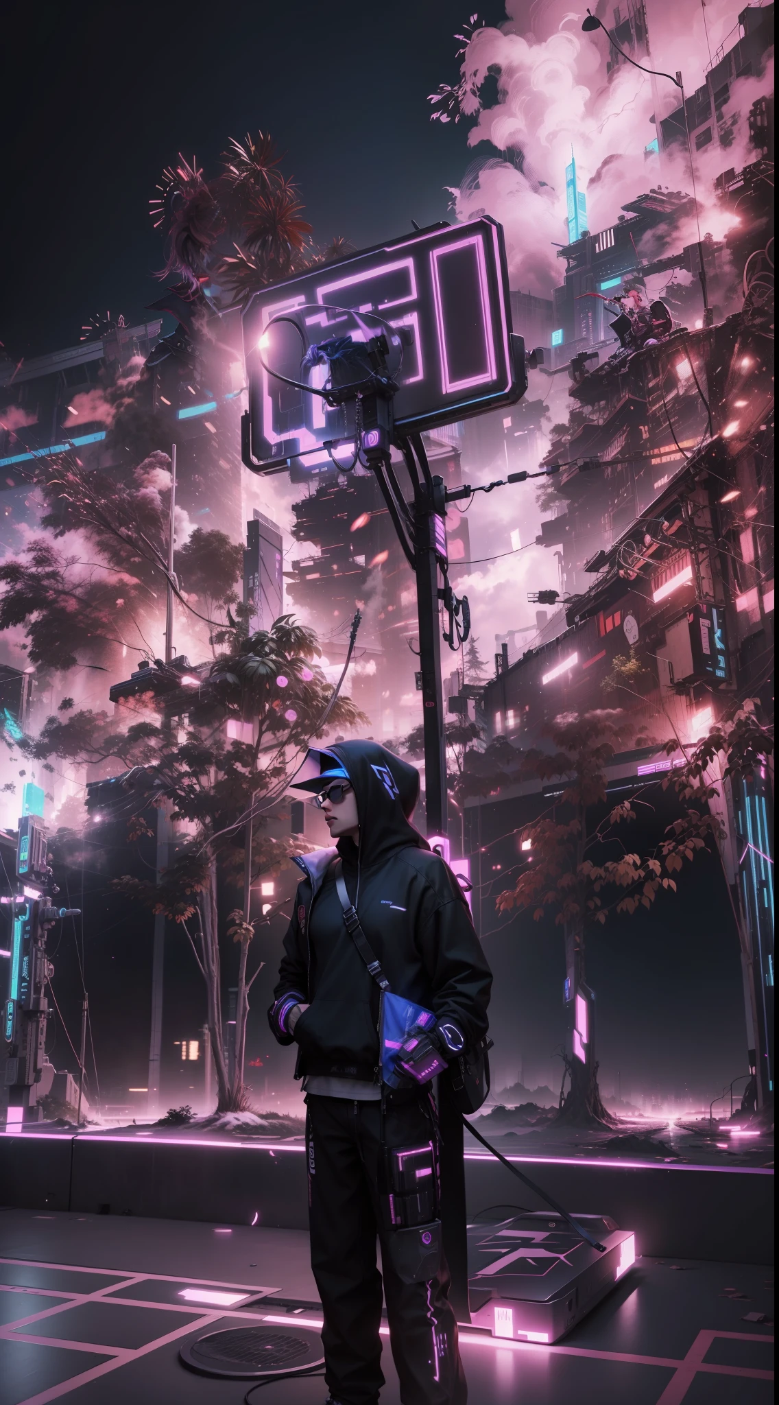 Change background cyberpunk, handsome boy, realistic face,8K, Ultra realistic