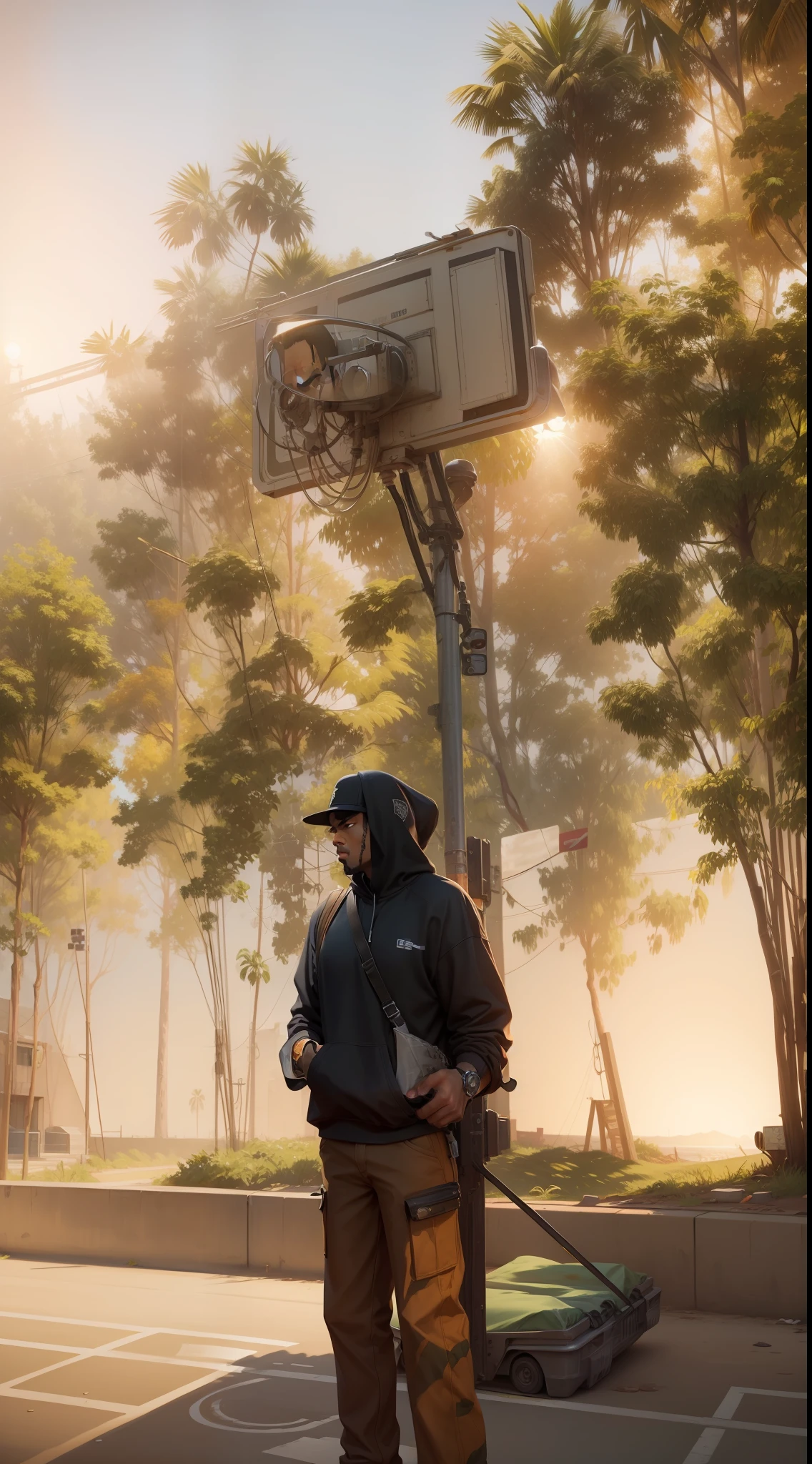 Change background GTA San Andreas, Realistic face, handsome boy,8K, Ultra realistic