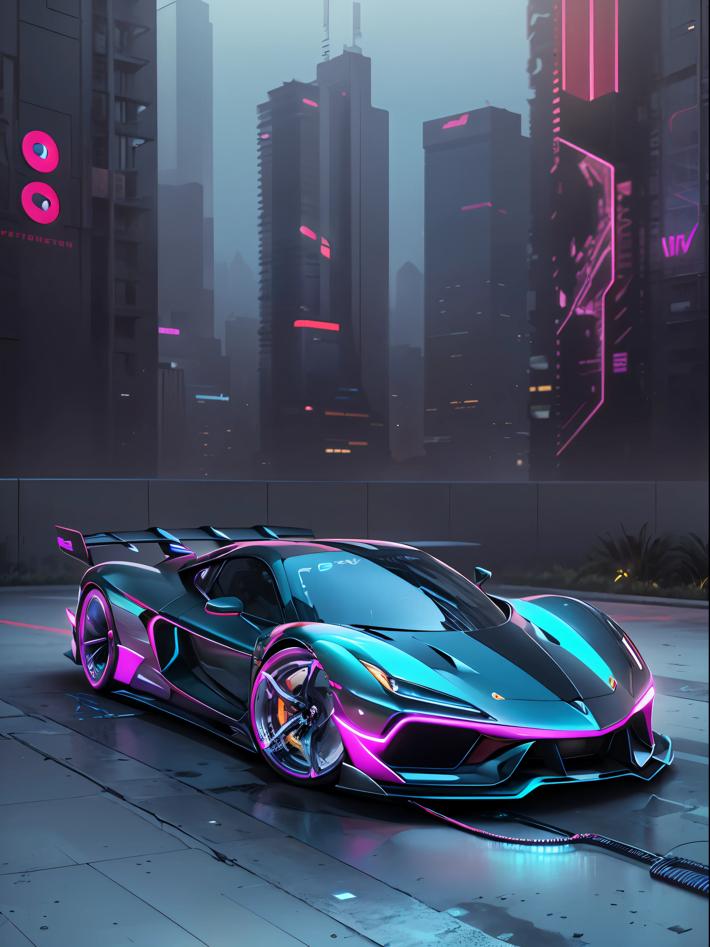 (1 transparent supercar)，Color transparent plastic，cyber punk perssonage，industrial design，Smooth design feel，Sophisticated body structure，cleanness，(((Transparent visual impact)))，(((Brilliant neon lights)))，white backgrounid，ultra-realistic realism，hyper HD，high detal，best qualtiy，4K