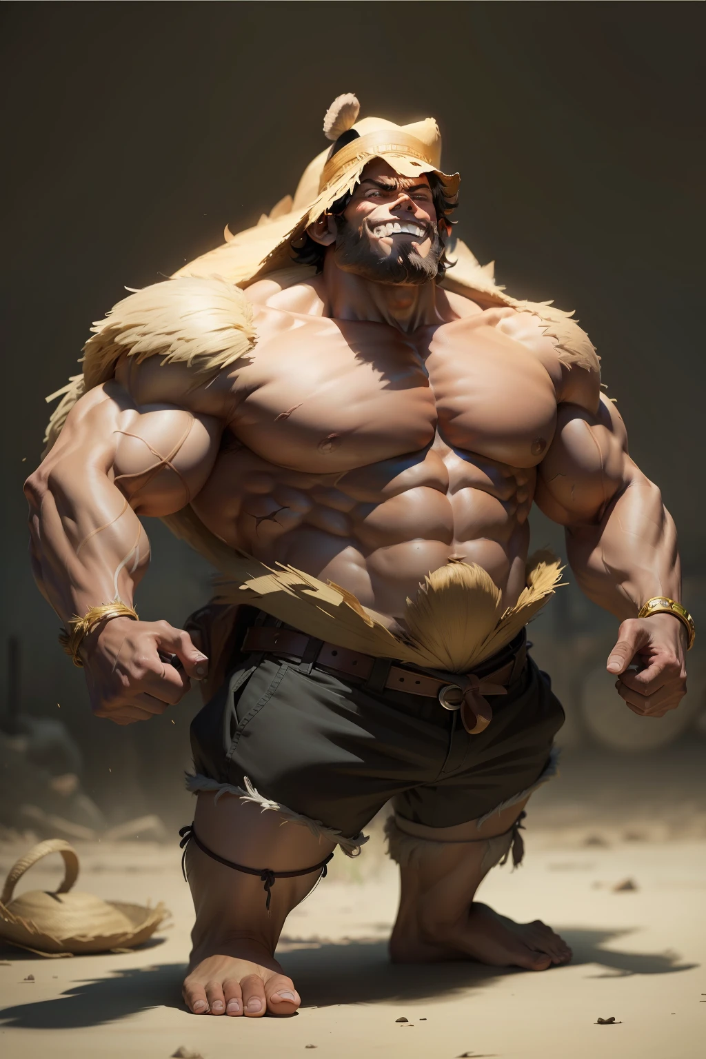 1boy, wanostyle, monkey d luffy, smiling, straw hat, looking at viewer, solo, upper body, ((masterpiece)), (best quality), (extremely detailed), depth of field, sketch, dark intense shadows, sharp focus, soft lighting, hdr, colorful, good composition, fire all around, spectacular, closed shirt, anime screencap, scar under eye, ready to fight, black eyes