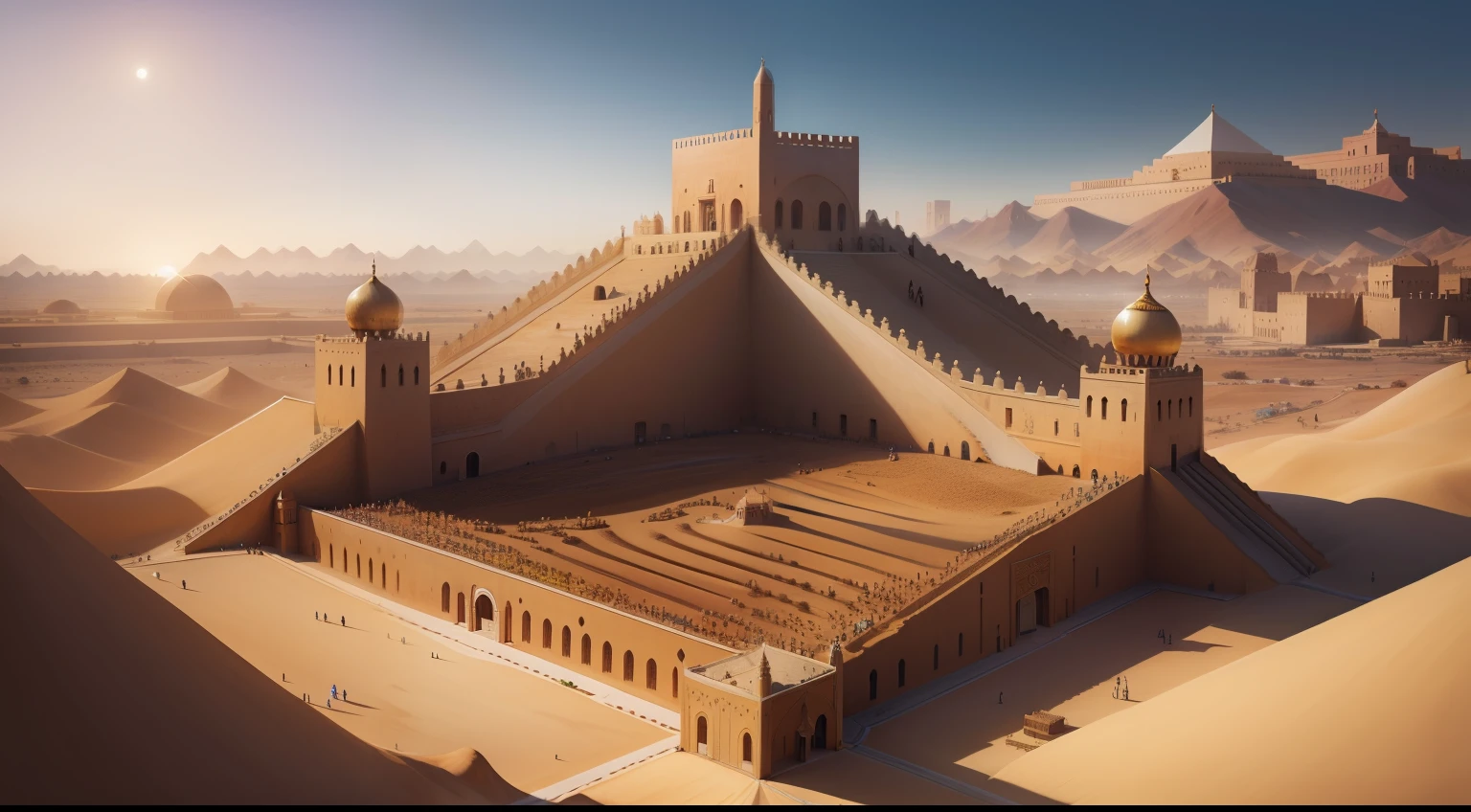 African population with thousands of people in front of their African palace, Mansa Musa, ultrarrealista, altamente detalhado, hyper realistic, Perfect artwork, master part, melhor qualidade, alto, layered lighting -- 4K