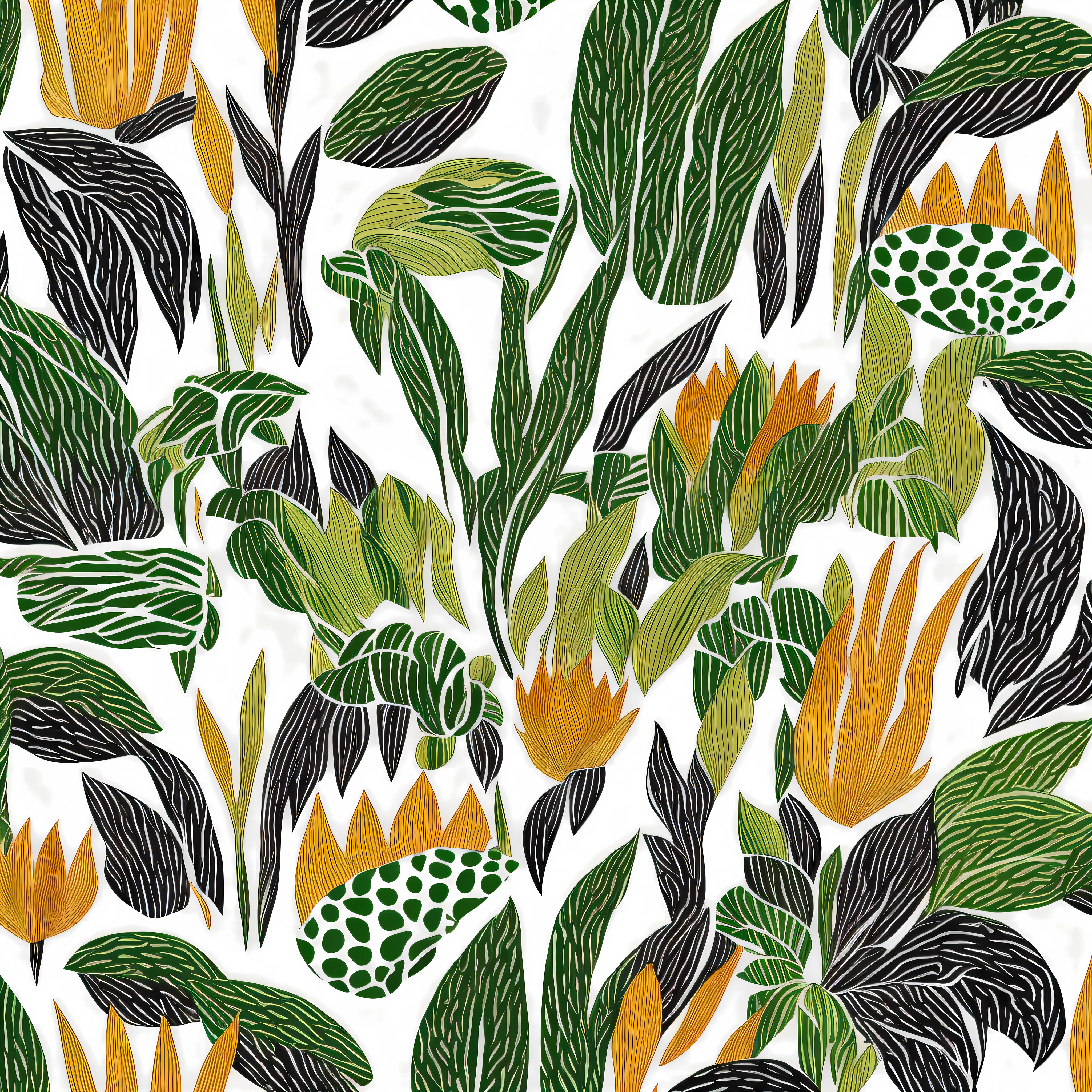 A closeup of a Victoria Amazonica pattern, A closeup of textile printing pattern, A repeat of Victoria Amazonica, folhagens, victoria amazonica, estilo Henri Matisse, inspirado em Jean Arp, padronagem textil, desenho estilo inspirado em henri matisse, jean arp