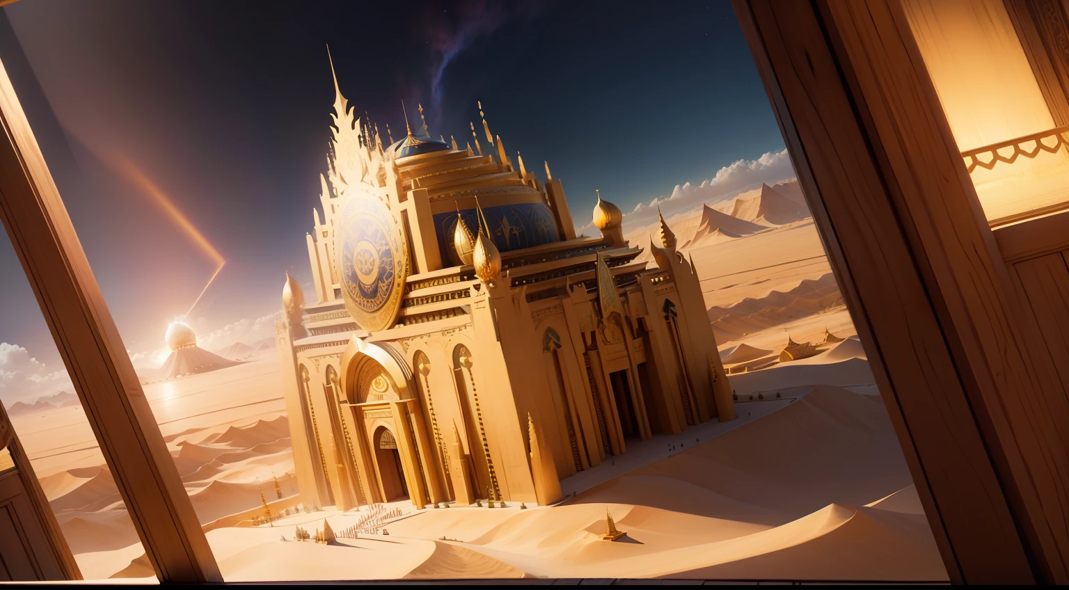 templo sagrado, Vision from afar, Mansa Musa, ultrarrealista , altamente detalhado, hyper realistic, Perfect artwork, master part, melhor qualidade, alto, layered lighting -- 4K