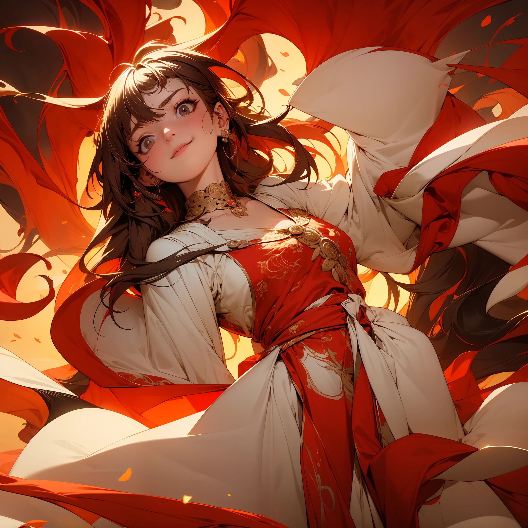 Aspect Red, best quality, masterpiece, in coloring book style