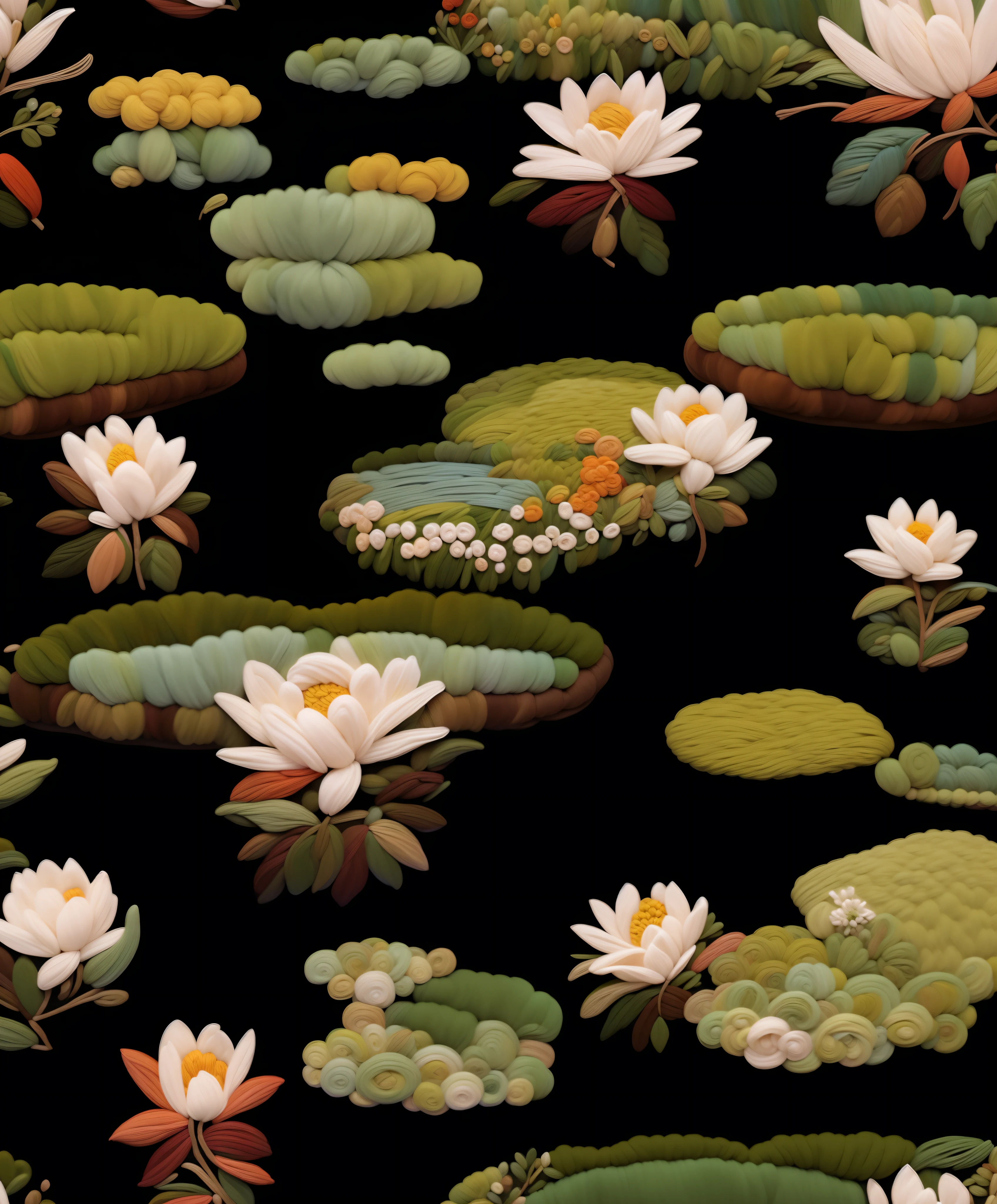 a closeup made of wool, made of wool, Wool style, igual a um bordado, costura, wool sewing, transforme em um bordado, alto relevo, Ultra HD | | |, detalhes intricados, feito a mao (bordado) ((tudo feito de bordado)) (((Turn the image into wool embroidery)))