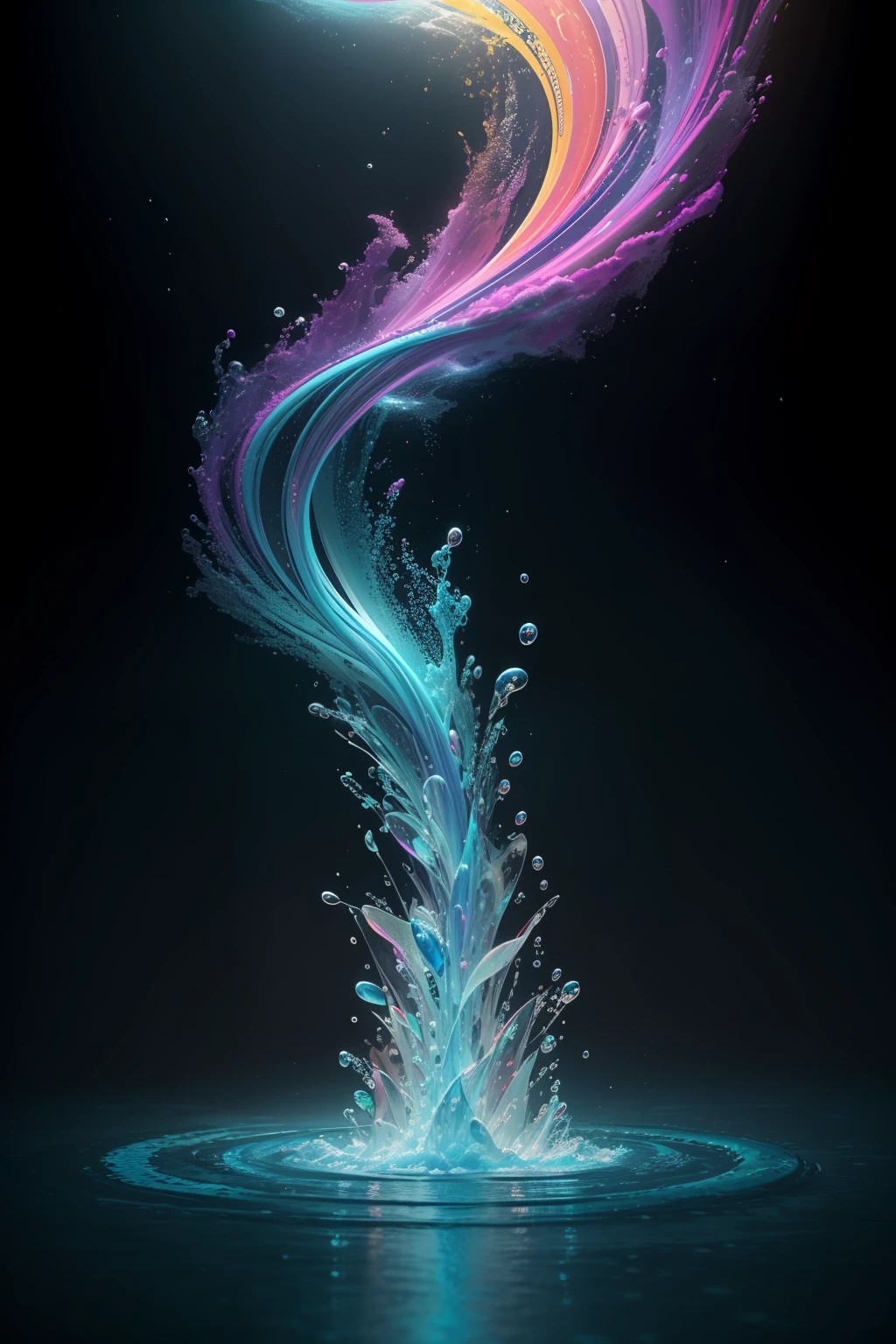 Bola de colores brillantes flotando en una piscina con un fondo azul, volumetric light , surrealista, flota bajo el agua en el mar, Underwater volumetric lighting, oil painting a bigger splash, Volumetric rainbow illumination, Pool caustics, octanaje render un arco iris solitario, Underwater explosion, Surrealista 3D render, Renderizado de octanaje hiperrealista, Renderizado de octanaje hiperrealista, Renderizado en POV - Ray, close-up fantasy with water magic, movimiento, , salpicaduras, gotas, (Vista de primer plano ) , cinematography lighting, efecto de luces led multicolores en el agua de la piscina, salpicaduras multicolores, gotas multicolores, Alberto Seveso art, 8k, ultra-high def, no borroso, Texturas, 3D, cinematic landscape, Fondo de pantalla AMOLED, Brillante Neon Vray, Greg Rutkowski. Renderizado de octanaje (Alberto Severo art, Agregar muchos efectos de gotas y salpicaduras multicolores) Hay una bola de colores flotando y salpicando agua muchas salpicaduras y gotas muticolores, Super renderizado en octanaje renderizado, Renderizado en Cinema 4D, Renderizado en Cinema4D, creado en octane render, Render de octanaje colorido, renderizado en renderizado de octano, global ilumination. VFX, Renderizado en octanaje renderizado 32K, Renderizado en Cinema 4 D Octane, Incredible octane rendering, Realistic octane rendering Close-up fantasy with water magic, movimiento, salpicaduras, gotas, (Vista de primer plano ) , cinematography lighting, efecto de luces led multicolores en el agua de la piscina, salpicaduras multicolores, gotas multicolores, Alberto Seveso Arte, 8k, ultra-high def, no borroso, Texturas, 3d, cinematic landscape