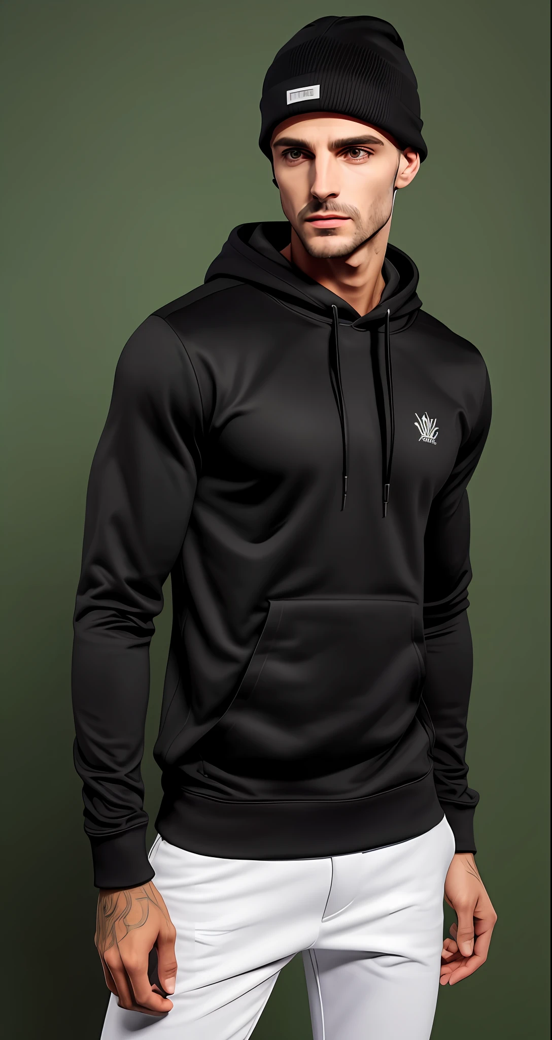 A man with a dark hood stands against a green background, em cinza gunmetal, capuz cinza, capuz, Capuz cinza aberto, capuz cinza, Hodie Mihi Cras Tibi, usando capuz, Hoody, vestindo um moletom cinza com capuz, cinza escuro, em um moletom preto, capuz preto, basic, vestindo moletom, usando um capuz preto, com capuz