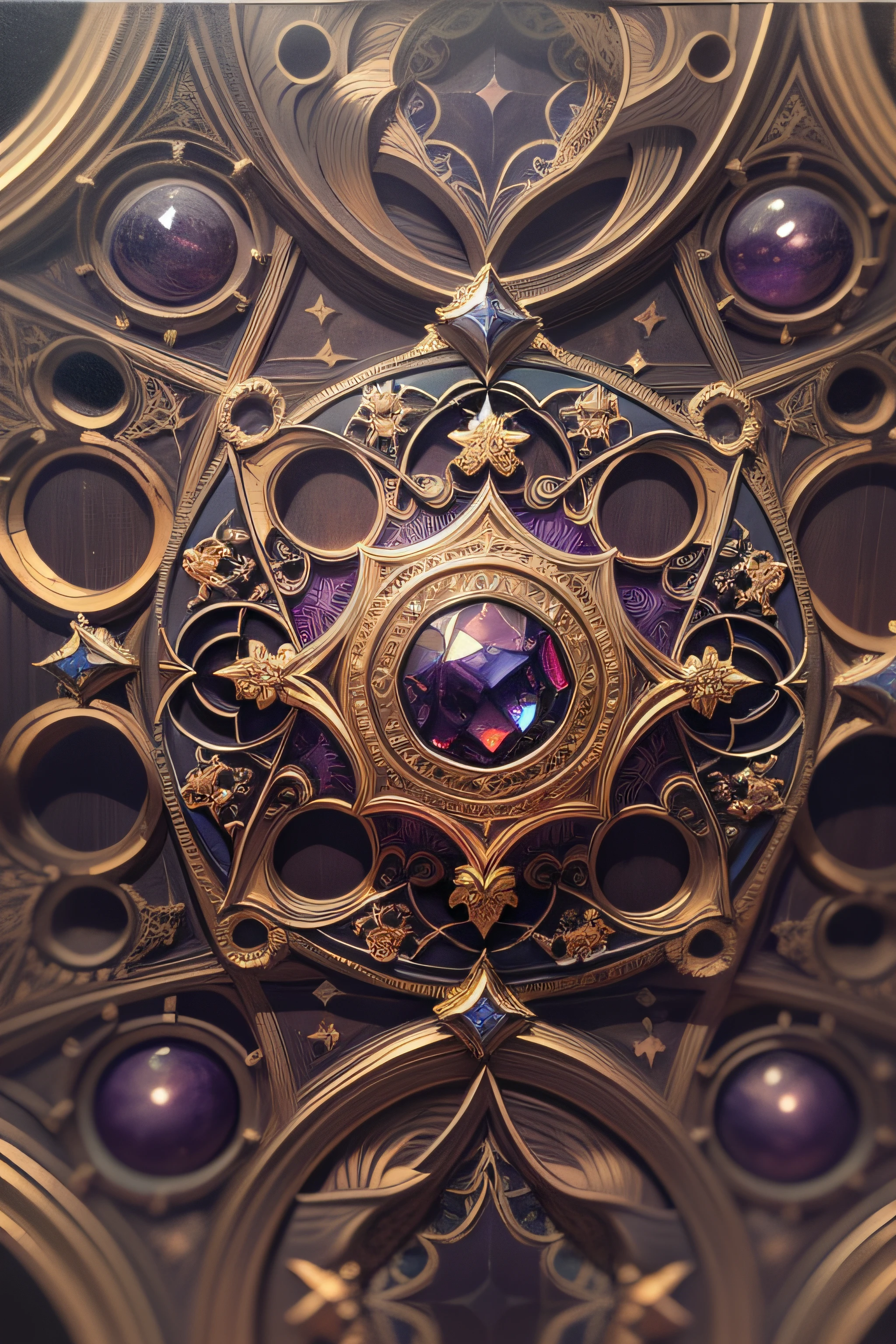 estrela de cinco pontas, magia, simetria, maths, renascentista, oil painting, 2d canvas, altamente detalhado, intricado, classic paint, dark purple, cristal, ornamentado, circles, Gothic ornament, graphic design, best proportion