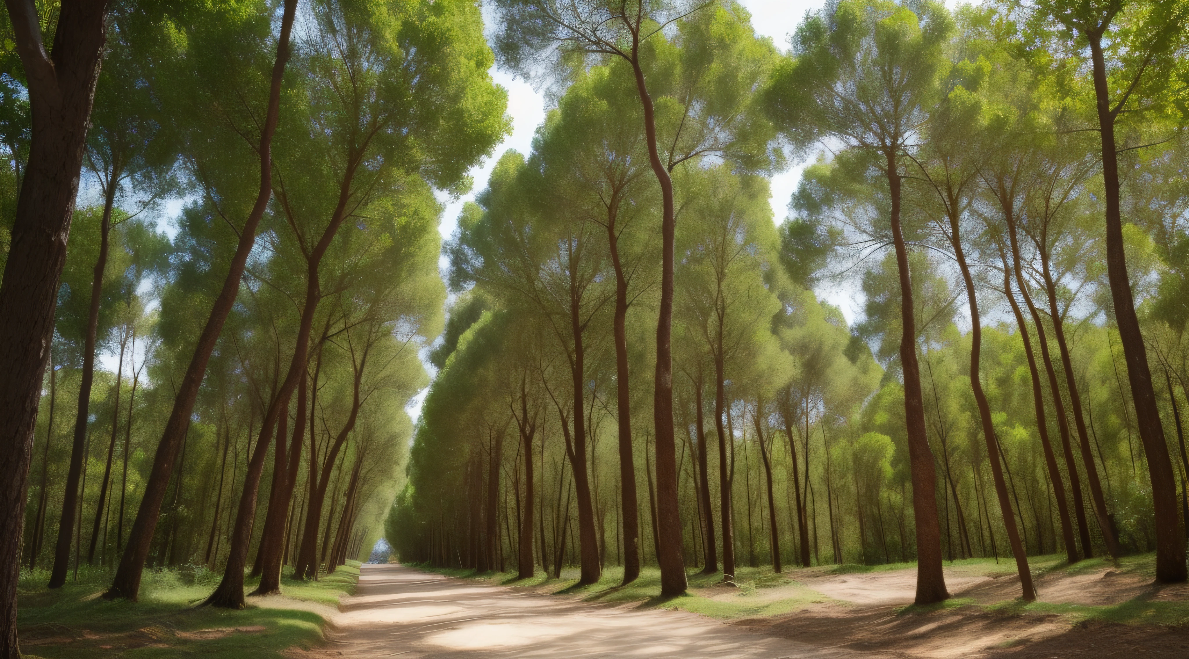 forest with trees of Ipês, detalhado, cores vivas, realista