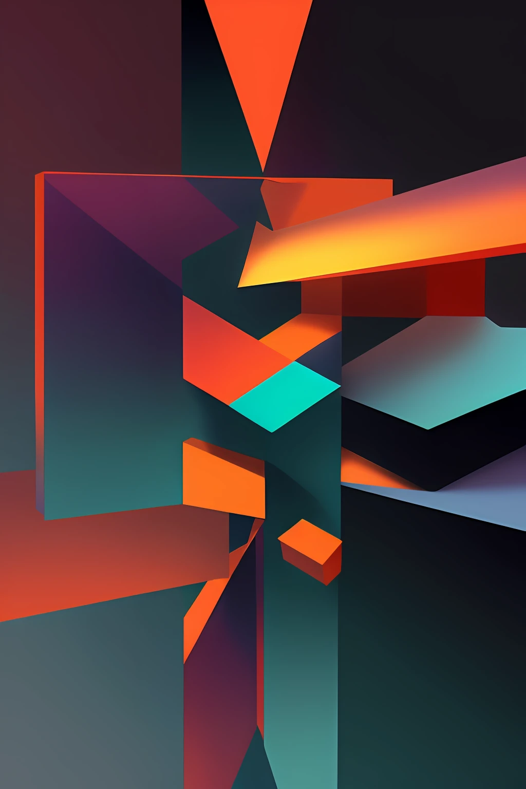 Endless fantasy,Constructivism,Psychedelic gradient block composition,fuzzy,mystical