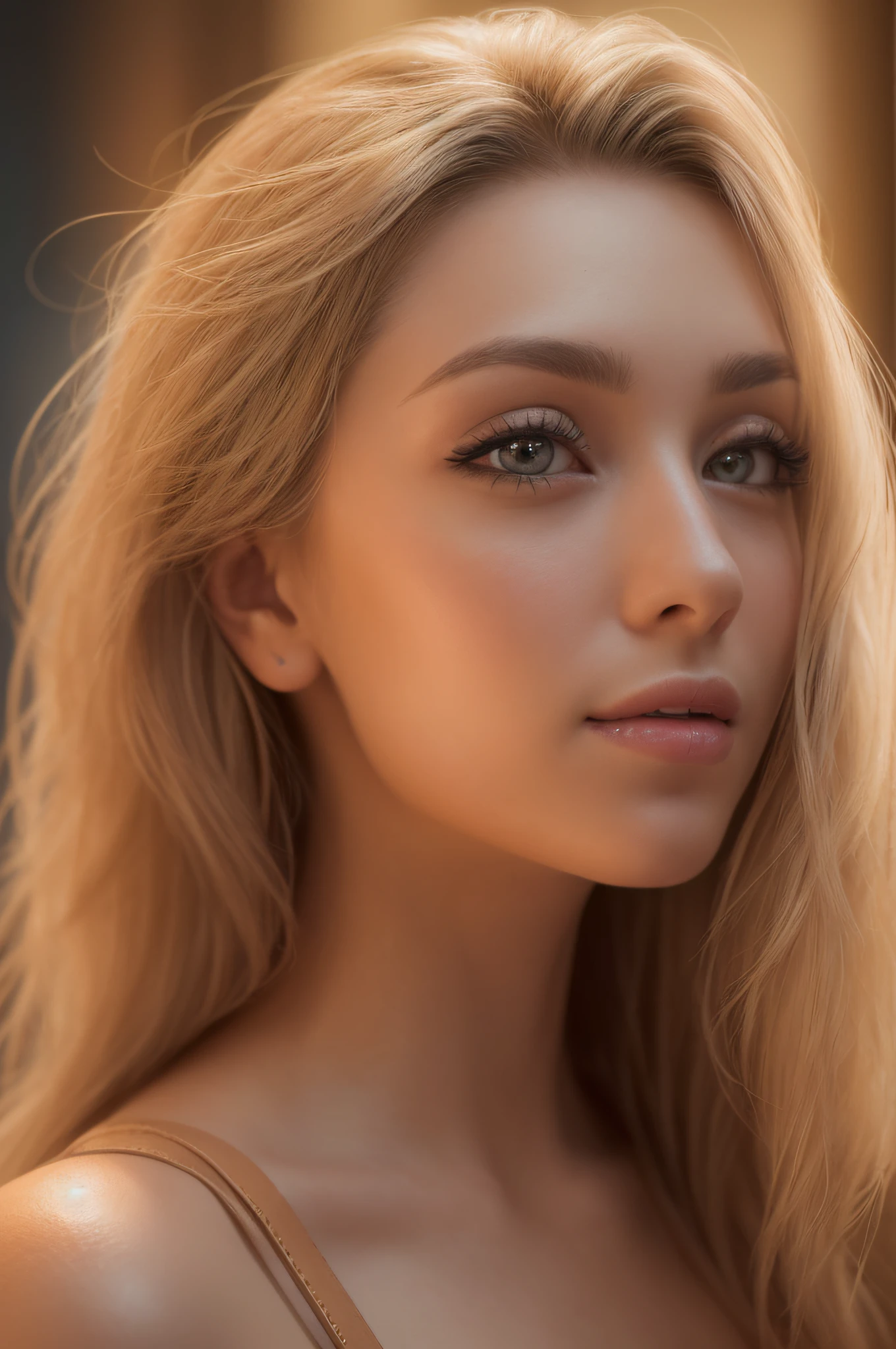 ((RAW, analog, Nikon Z 14mm ultra wide-angle, award-winning charming shot, ((Best Quality)), ((masterpiece)), ((realistic)), skin pores, subsurface scattering, radiant light rays, high resolution, detailed facial features, high detail, sharp focus, soft, aesthetic, very detailed, (very detailed eyes, very detailed iris)), ultra-detailed hair, detailed complexion Ultra-detailed, ultra-detailed breasts, octane display, realistic, realistic, post-processing, maximum detail, realistic shadows, roughness, natural leather texture, real life, ultra-realism, photorealism, photography, 8k UHD, photography, HDR, complex, elegant, very detailed, sharp focus, amazing, beautiful, exquisite), (masterpiece: 1.2, Best quality 1:1, Highly detailed: 1.2, Best shade, 8K: 1.1), (contrasting background, bright background), (Beautiful detailed face), High contrast, (Perfect lighting: 1.2, beautiful color, accurate color), ((cinematic light)), color, superior detail, dramatic light, complex details, translucent lace slip nightdress, (a goddess realistic blonde woman, solo, 20 years old, face detail, perfect face, make up, blonde hair, smiley face, long hair, wavy hair: 1.1, big breasts)