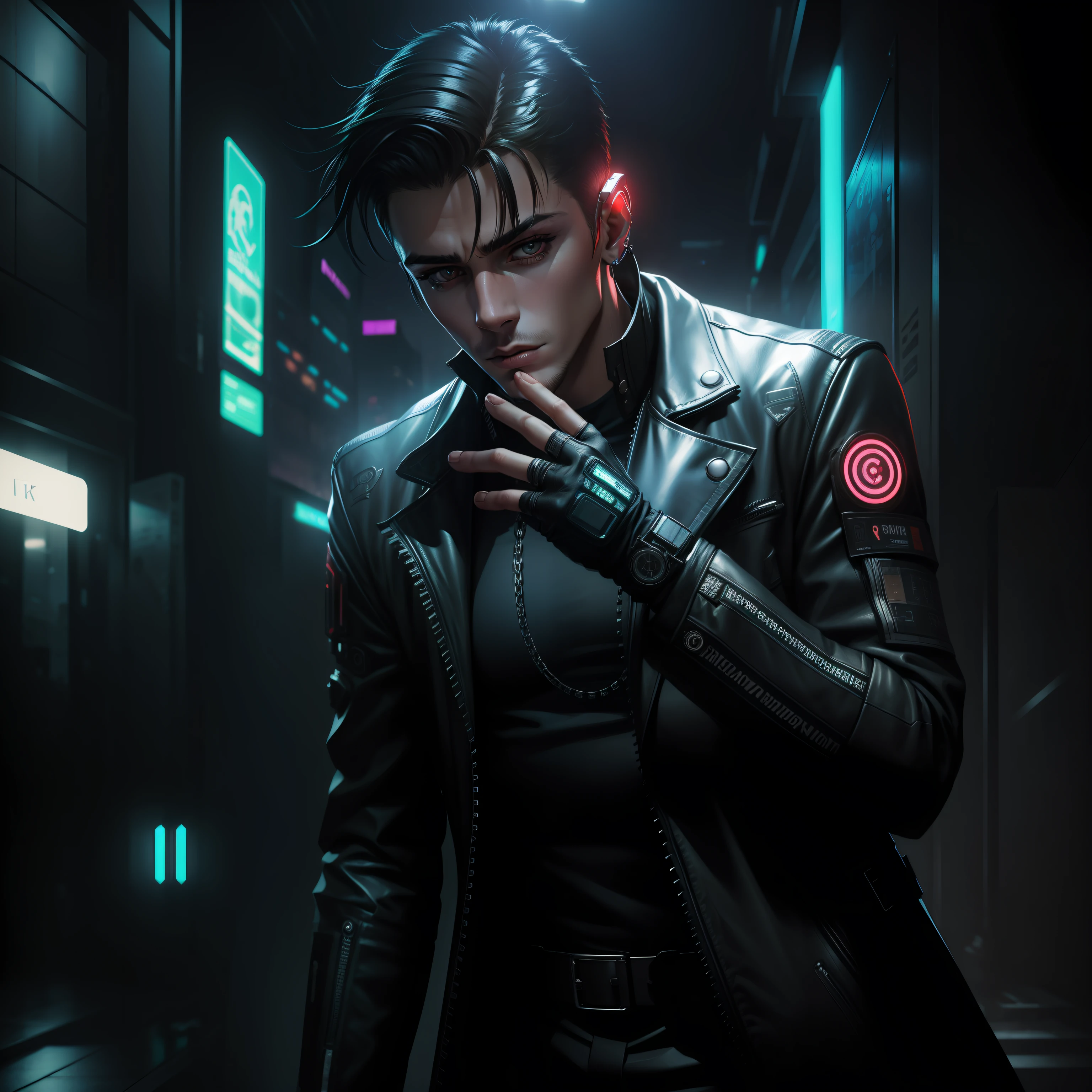 Change background cyberpunk handsome boy,8k, realistic face, ultra HD pro