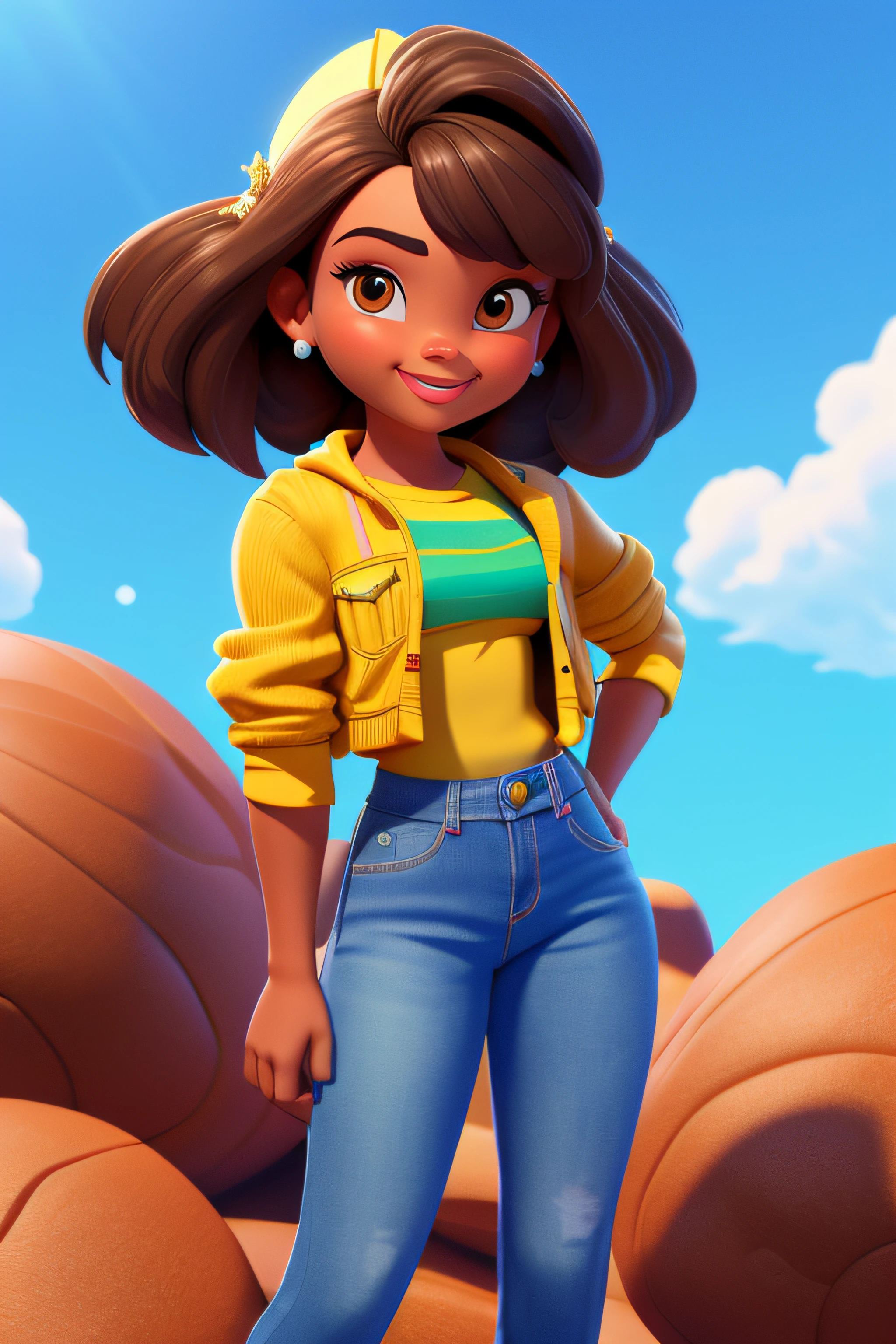 rosto perfeito, rosto de boneca, rosto estilo Disney Pixar, rosto delicado