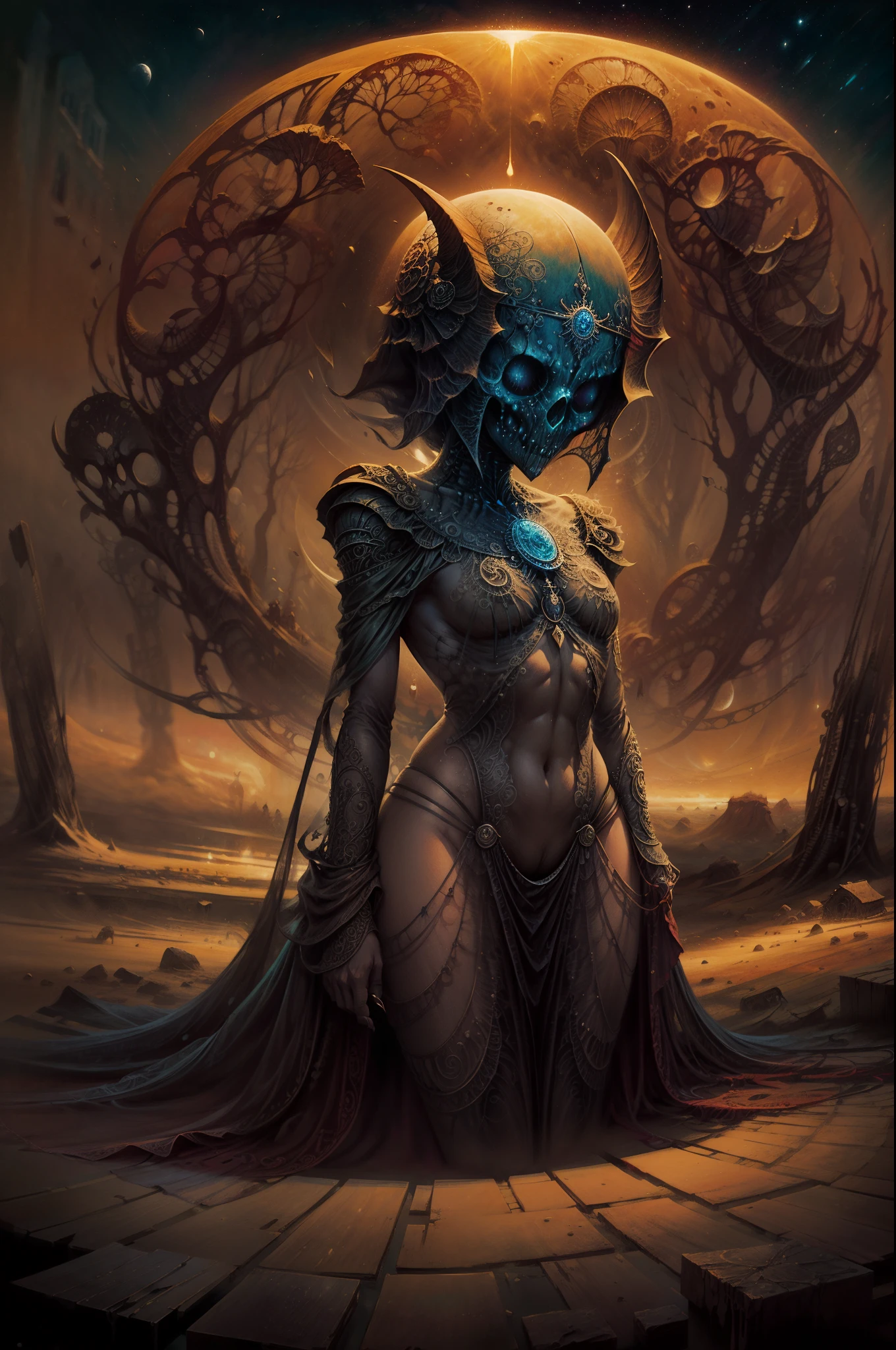 horror art, dread, unity 8k wallpaper, ultra detailed, beautiful and aesthetic, masterpiece, best quality, (zentangle, mandala, tangle, entangle) intricate, highly detailed, artstation, behance, deviantart featured colofoul, (masterpiece, high resolution, photorealistic:1.3), macabre skull silenth hillDelicate details give the scene an otherworldly feel, cautivando al espectador con su belleza y oscuridad. This image evokes a sense of fanaticism and immerses the viewer in a fantasy world..,, ((La mejor calidad)), ((Obra maestra)), (high resolusion:1.2) Luz de la luna

Silent Hill Style horripilante, Somber, podrido, por Zdzislaw Beksinski