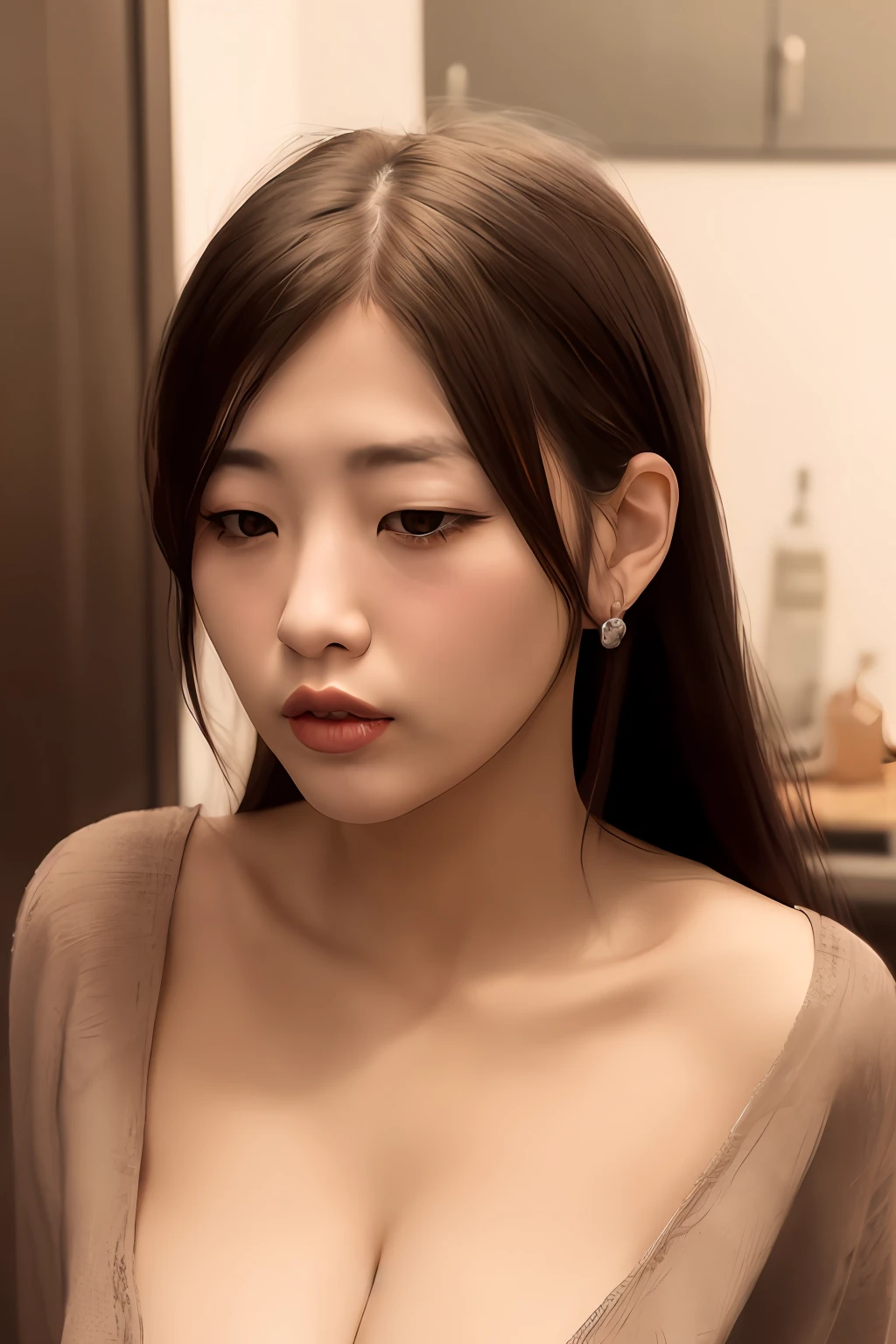 A necked woman