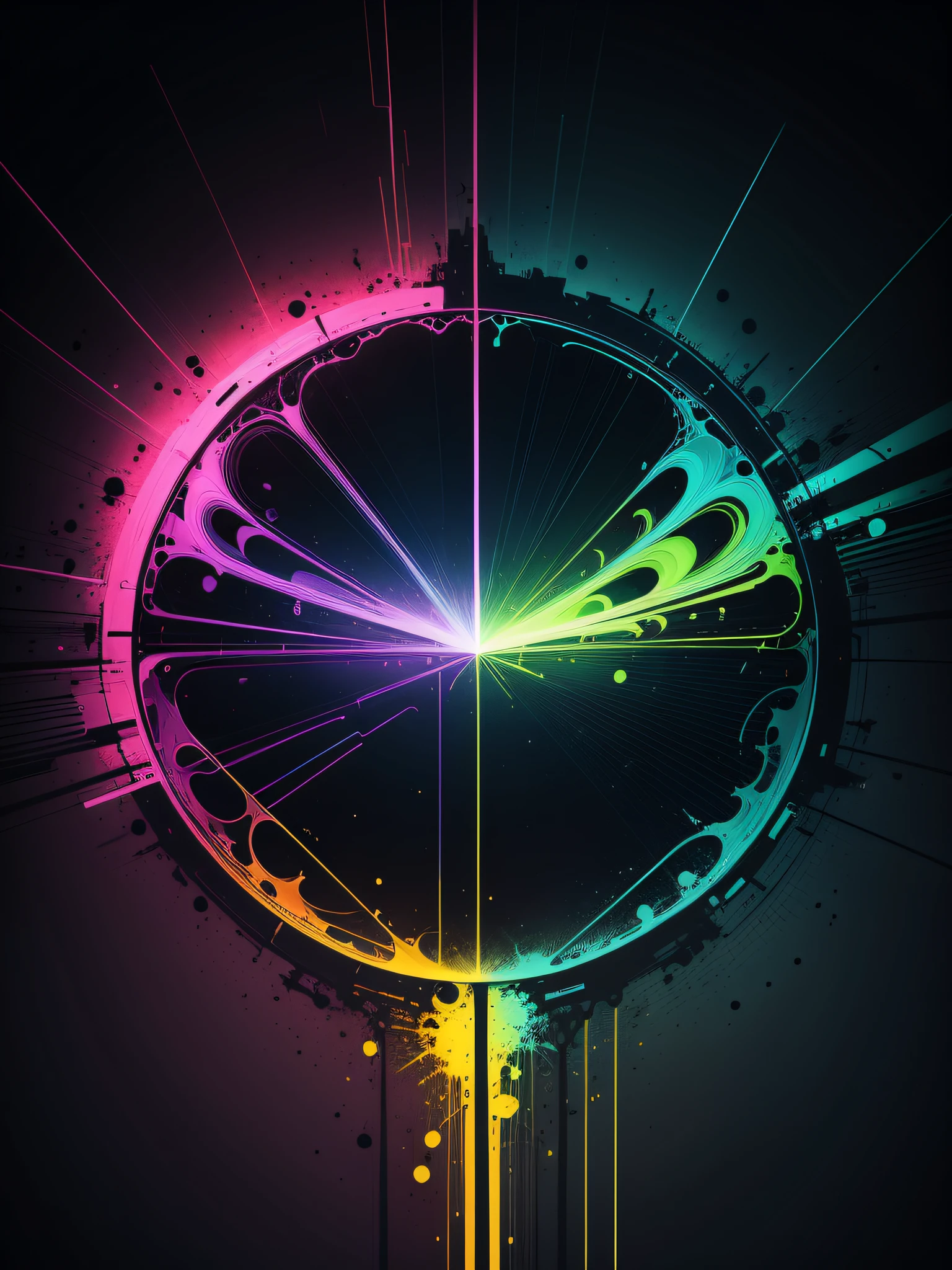 Neon abstract art