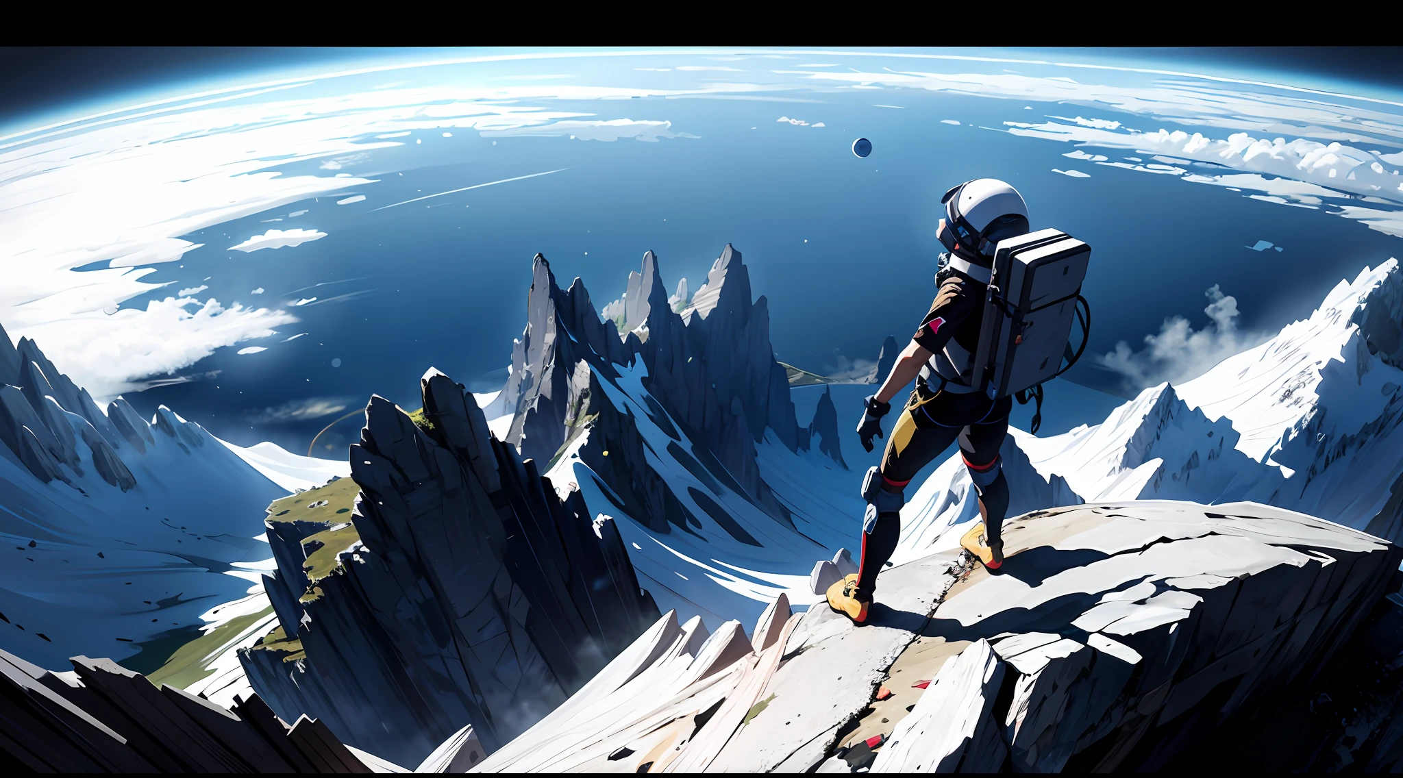 ridiculous resolution, alta resolução, (obra-prima: 1.4), super detalhada, visto de cima, outer space, flutuando, --v 6