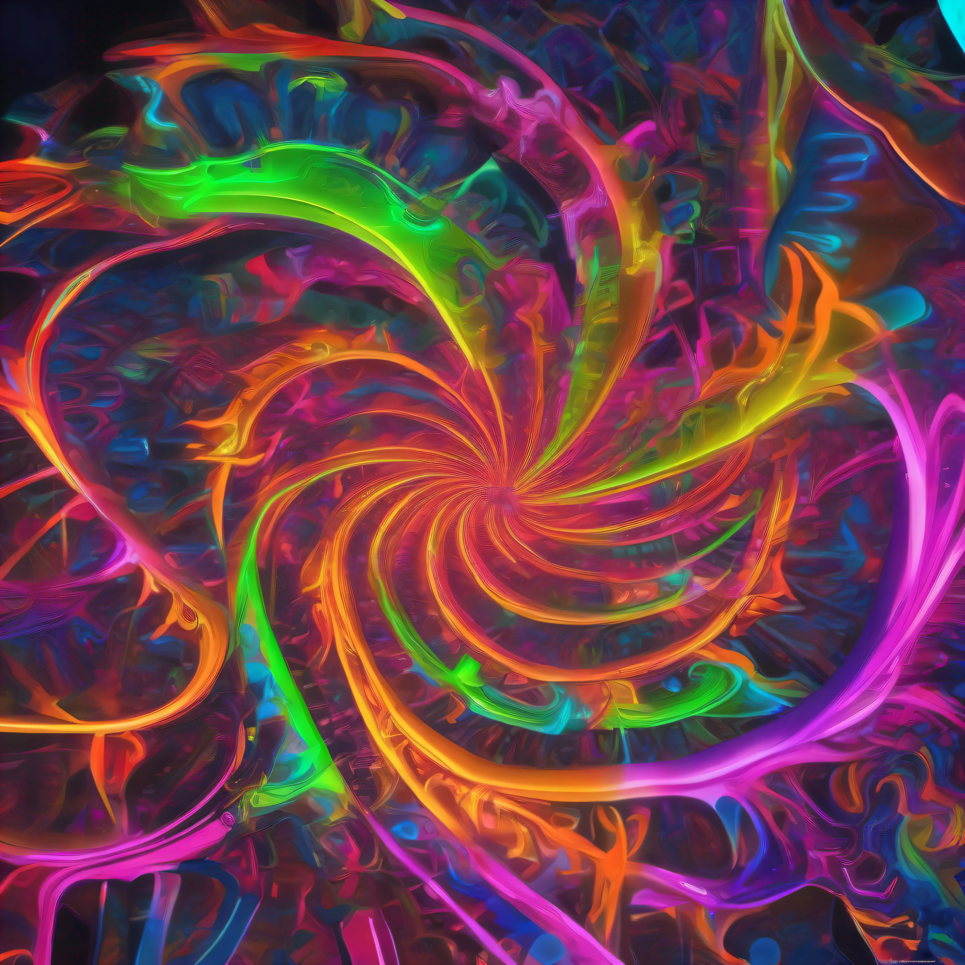Neon abstract art