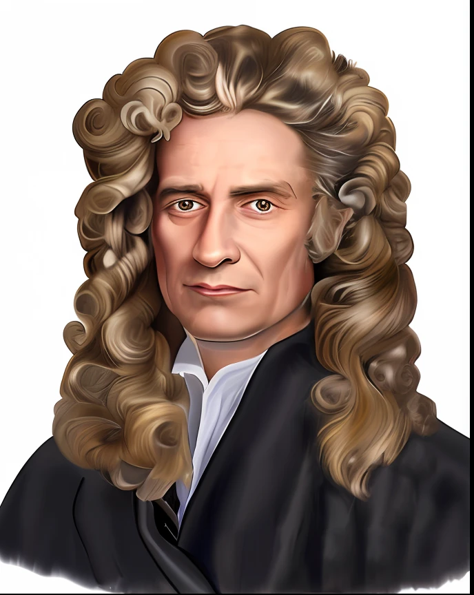 uma pintura de um homem com cabelos longos e um casaco preto, Isaque Newton, Laszlo Szabados, Willem Wissing, classical portrait, um homem negro com longos cabelos cacheados, pintura de retrato barroco, pintura de um homem, Retrato de fin wildcloak, Directed by: Emanuel de Witte, inspirado em Matthias Stom, Close portrait, imagem retrato, retrato fino