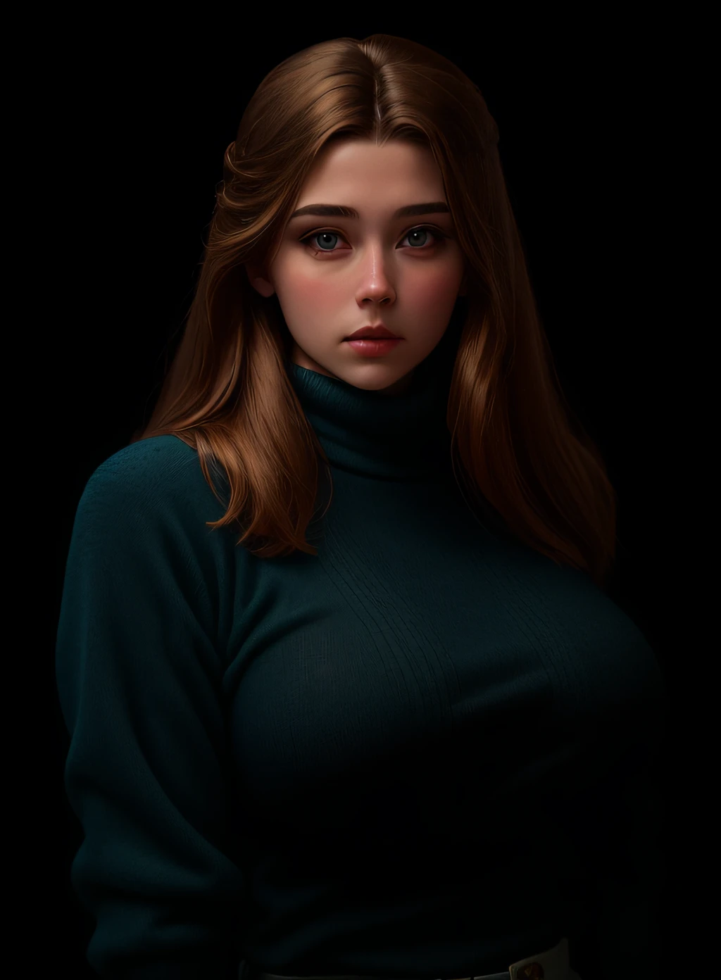arms at sides, portrait, looking directly at viewer, best quality, upper body, sweater, woman in dugeon, warm lighting, EricaCampbell, nikon d850 film stock photograph 4 kodak 400 camera f1.6 lens rich colors hyper realistic lifelike texture dramatic lighting trending on artstation cinestill 800, (100mm lens)
long hair
