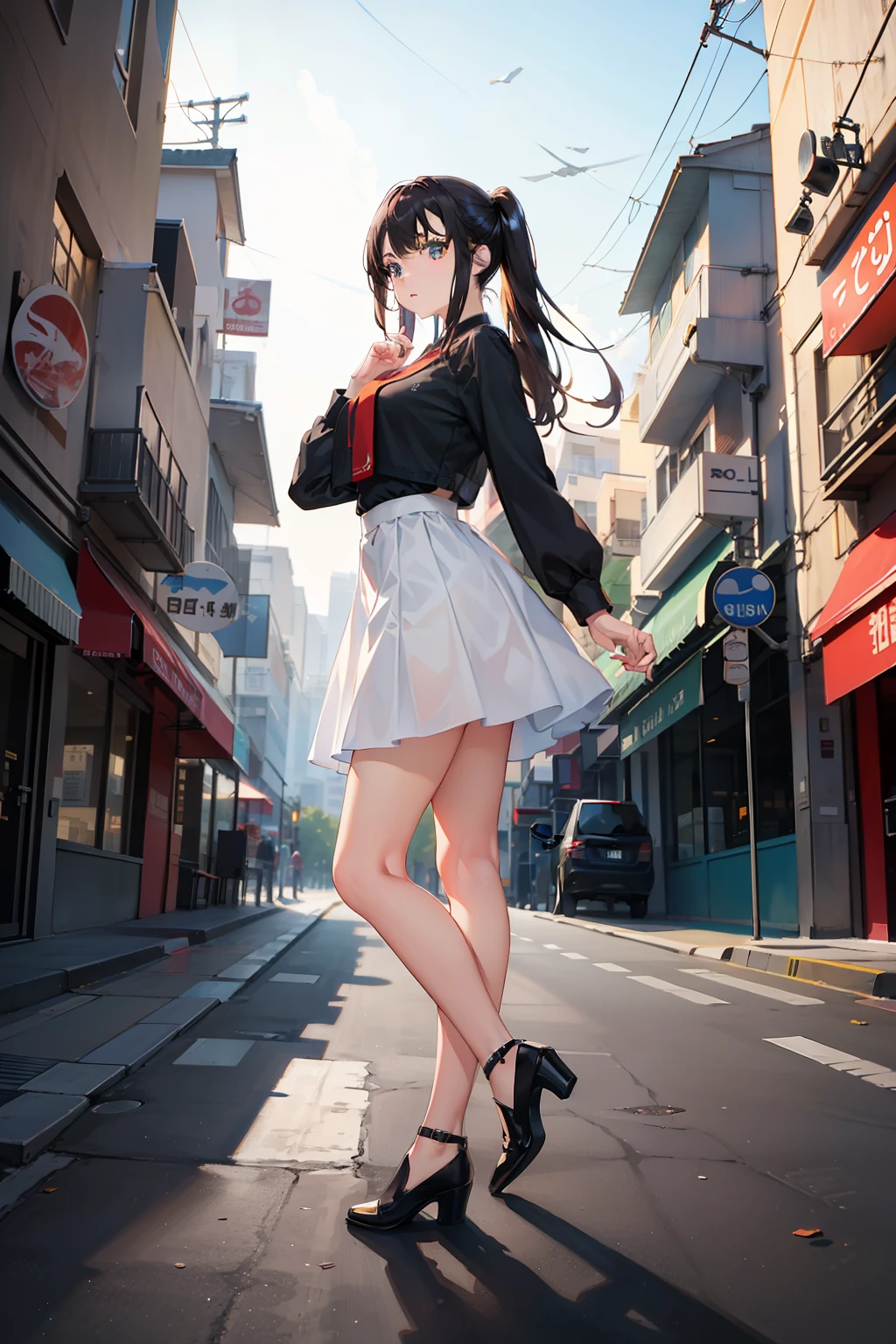 Best quality, super high resolution, (realism: 1.4), 1girl, masterpiece, outdoor, full body,