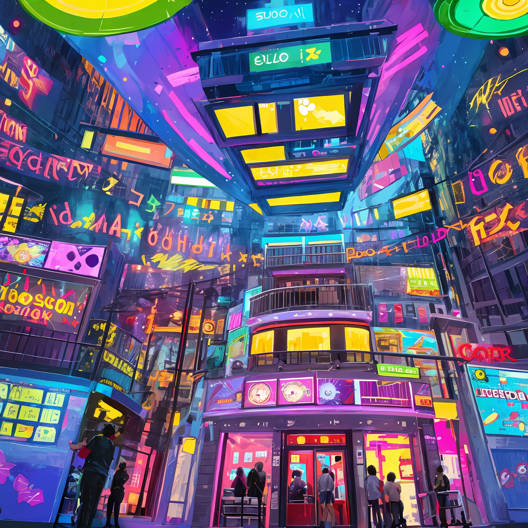 Imagen  suelo de discoteca  imagen plana  con luces