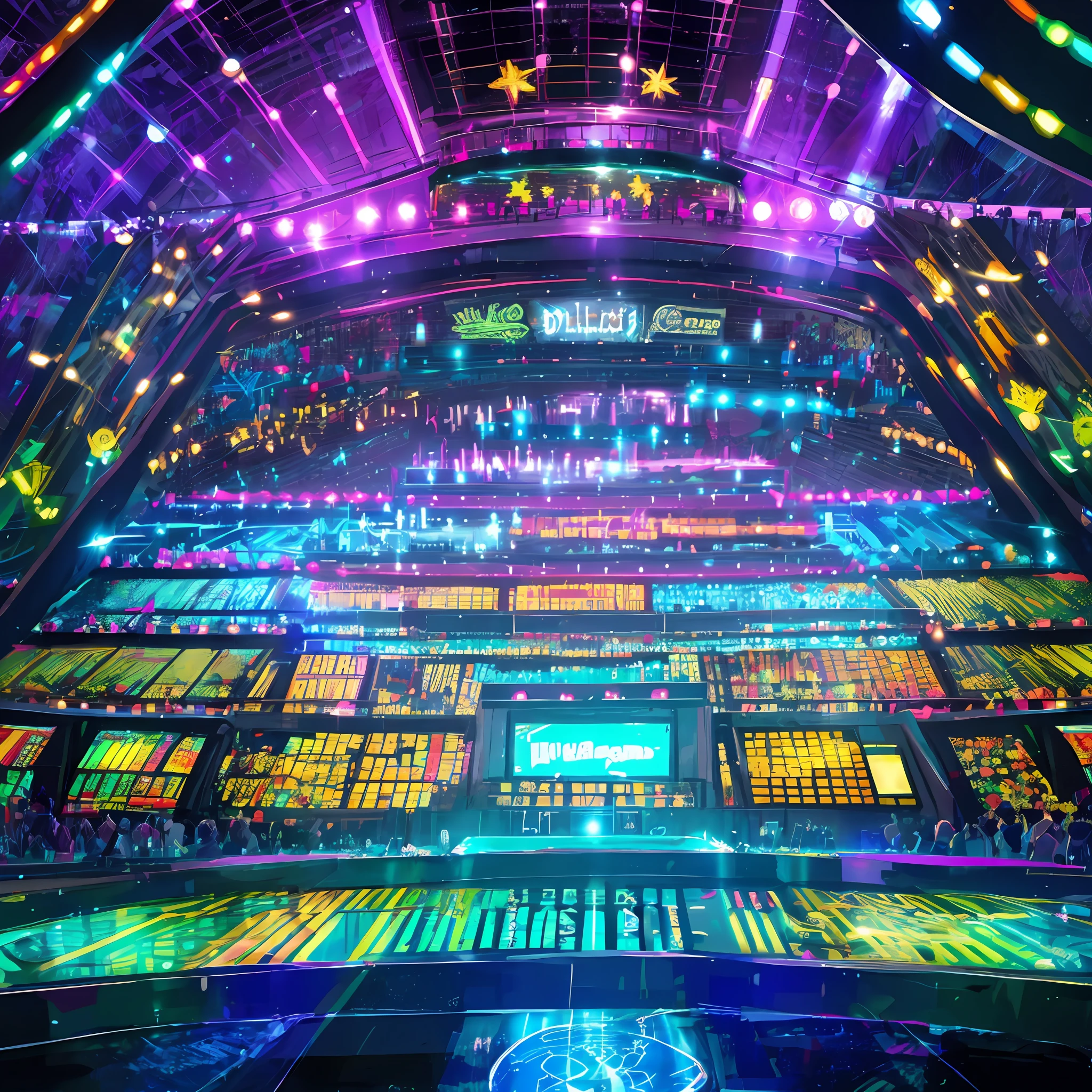 Imagen suelo de discoteca imagen plana con luces