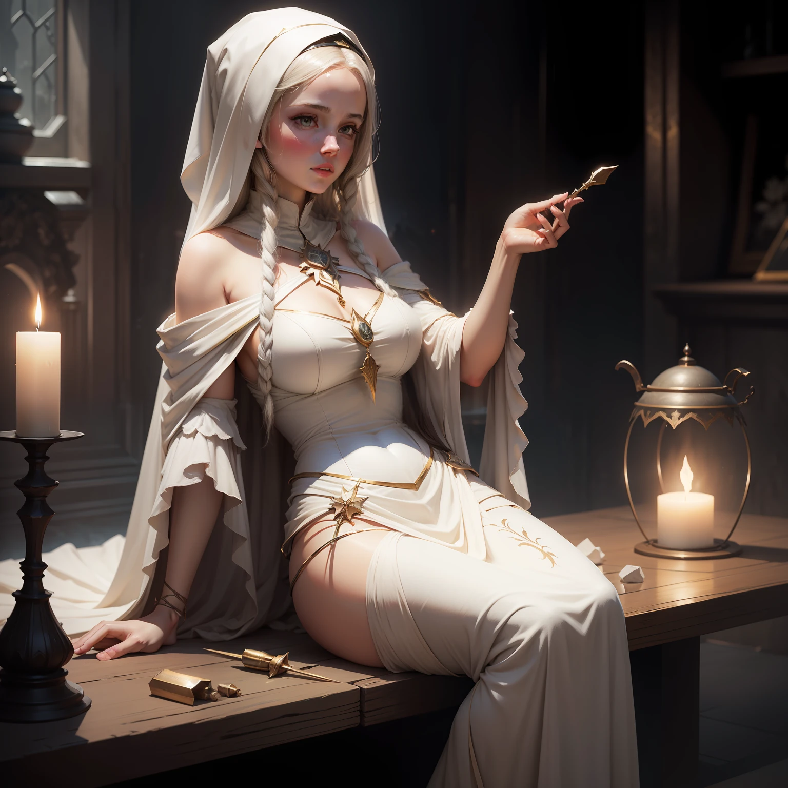 Vestal virgin, concept art, 4k