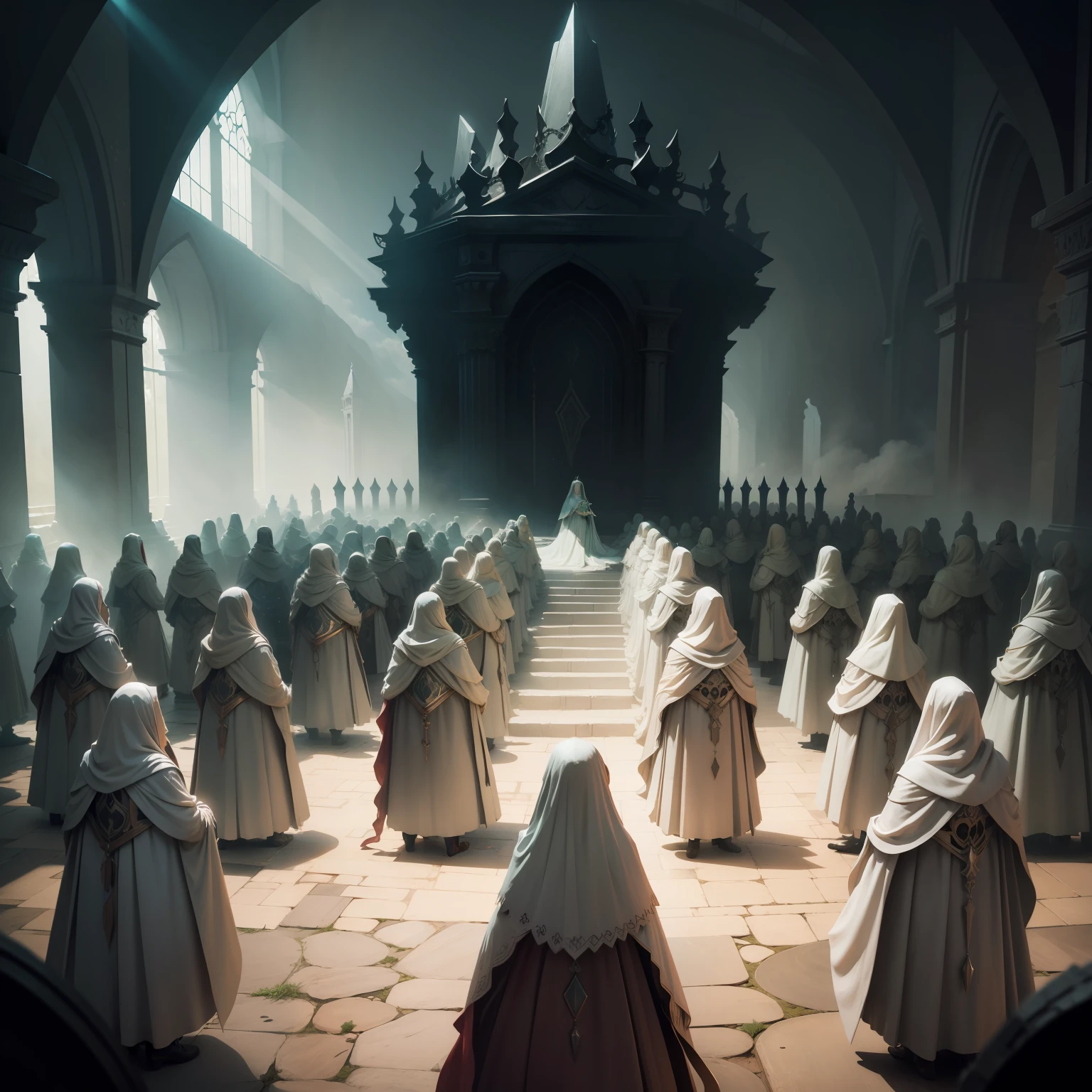 Sixteen Vestal virgins, concept art, 4k