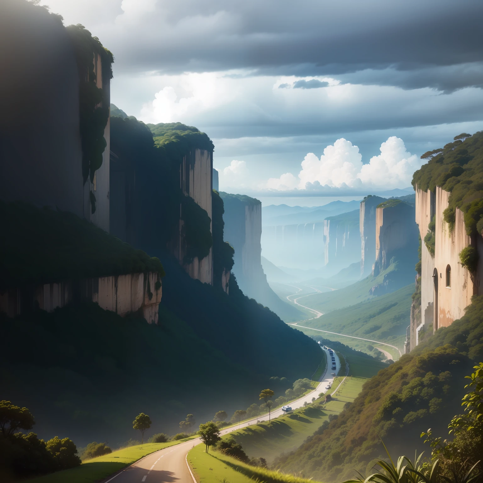 (Paisagem em chamas debaixo de chuva)