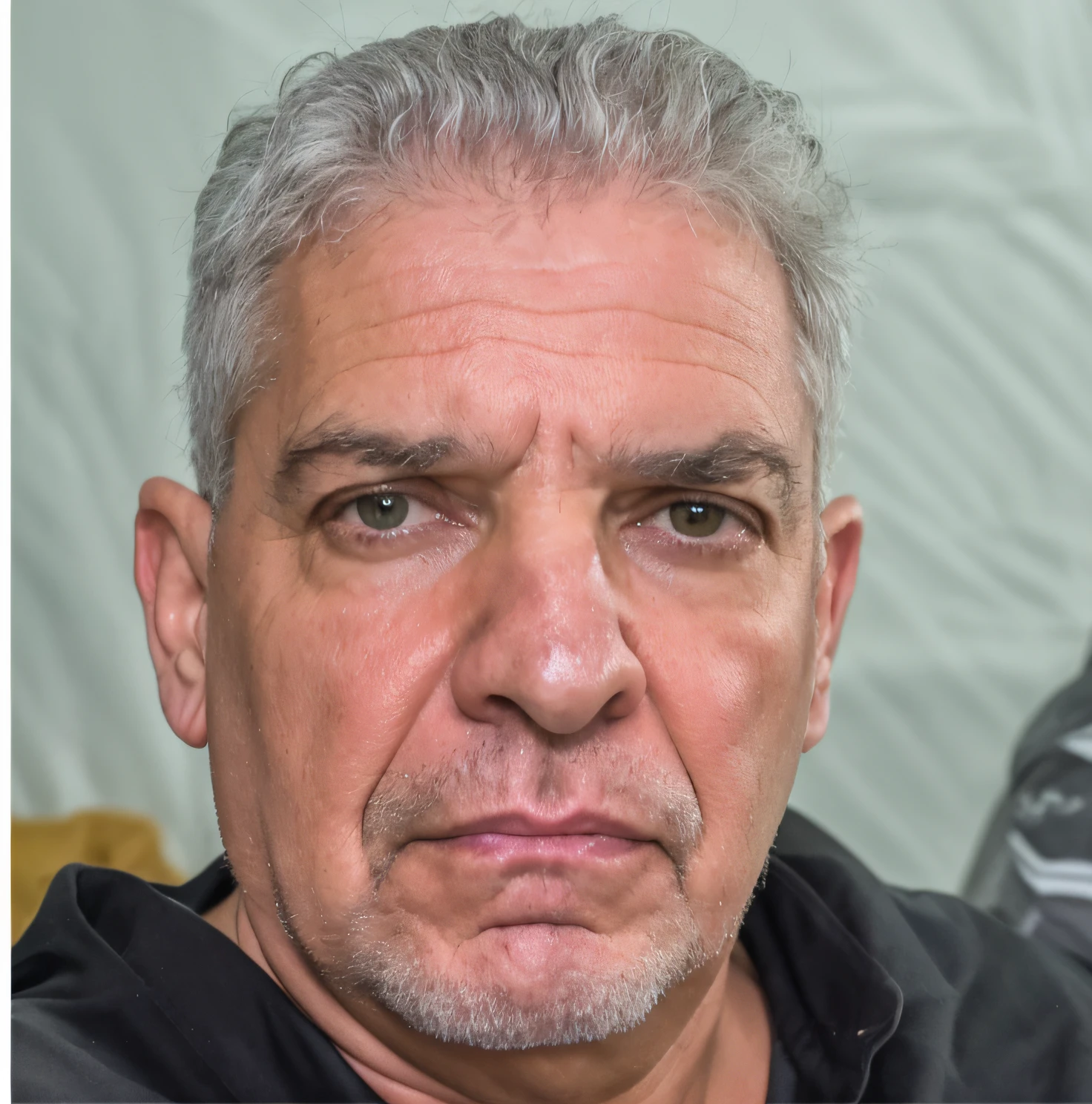 um close up de um homem de cabelos grisalhos e camisa preta, Homem de 5 0 anos, Homens de 45 anos, imagem frontal, foto de um homem branco de 50 anos, david rios ferreira, taken in the early 2020s, ele tem cerca de 6 0 anos de idade, ele tem cerca de 60 anos
