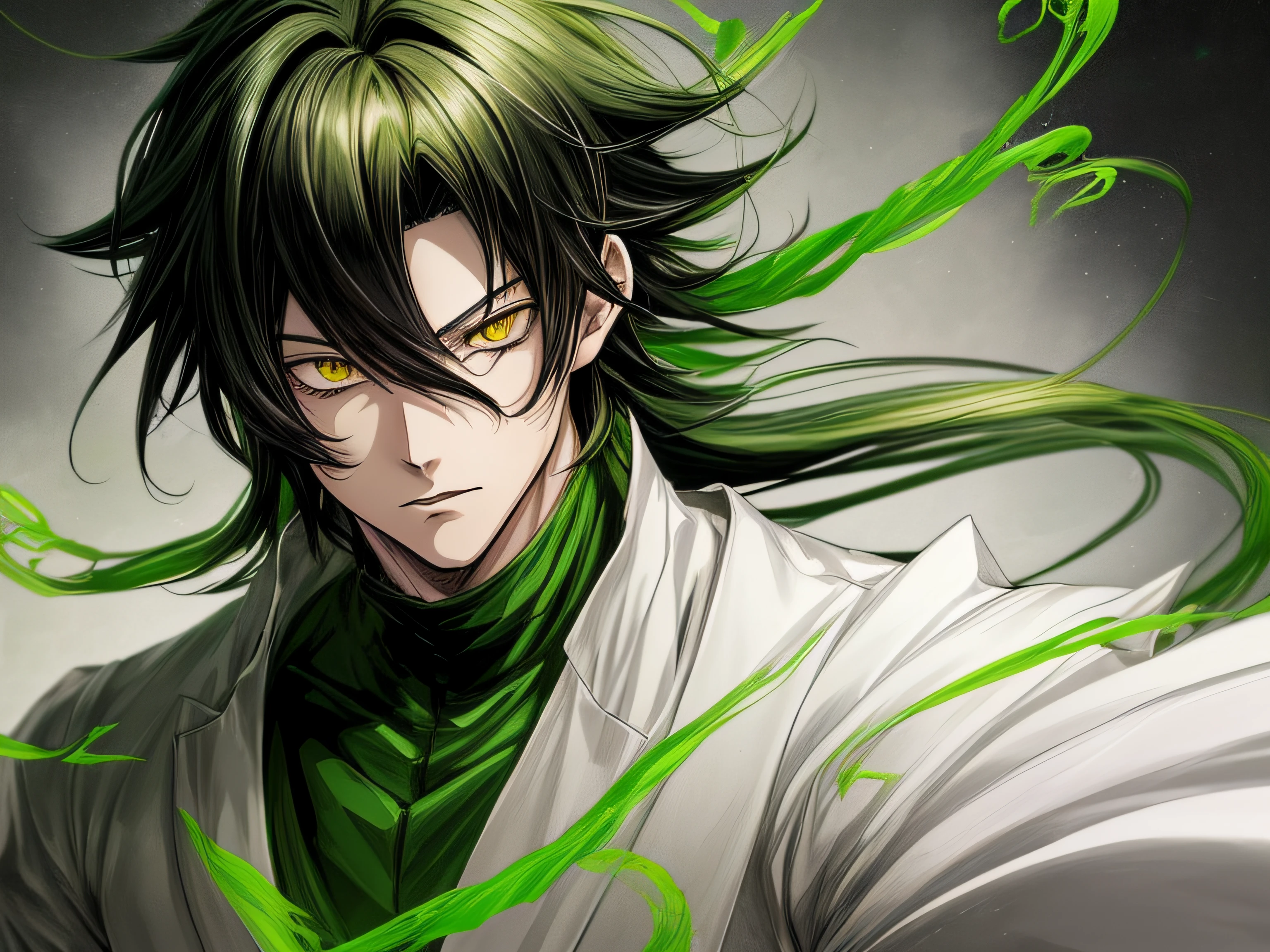 Anime - imagem de estilo de um homem com cabelo preto e orelhas de gato, cara de anime alto com olhos verdes, 2 d estilo anime, homem bonito anime, Digital anime illustration, anime, estilo anime masculino, jovem homem de anime, Retrato anime de um homem bonito, arte de anime realista, arte cg anime suave, retrato estilo anime, arte de anime digital, personagem estilo anime, olhos verdes
