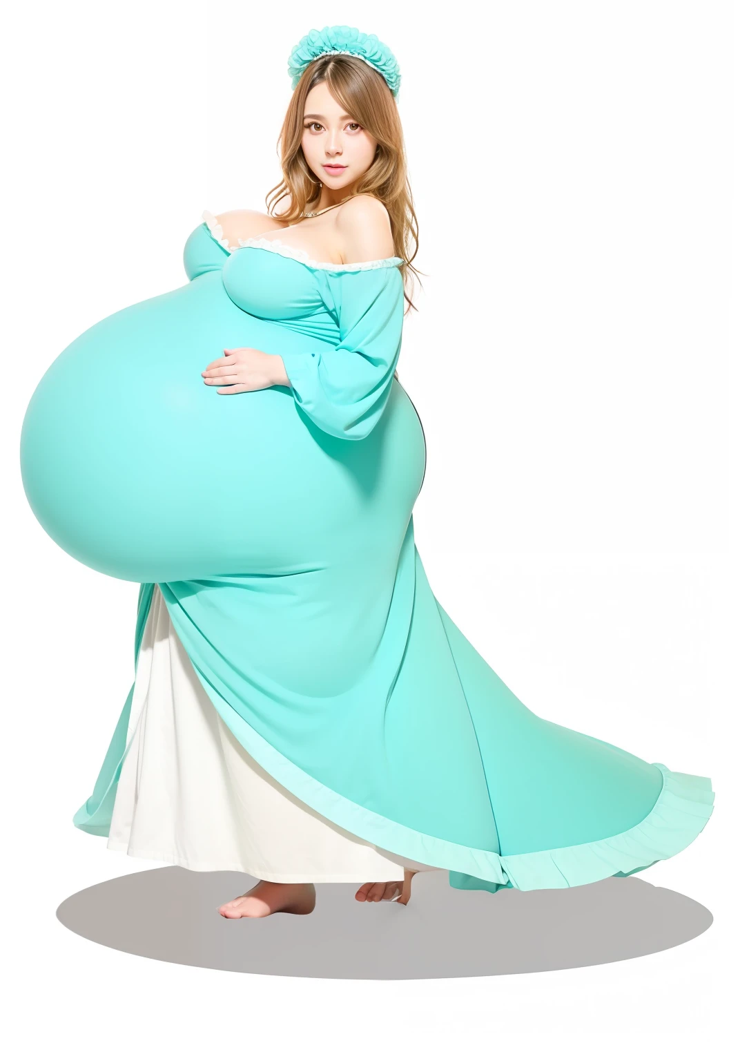Largest Bump pregnant, Largest boobs, Big pregnant Belly, Big Pregnant girl, Largest Belly of Pregnant, Beautiful woman, beautiful face, pregnant, long hair, black hair, realistic, ultra-detailed, big breast