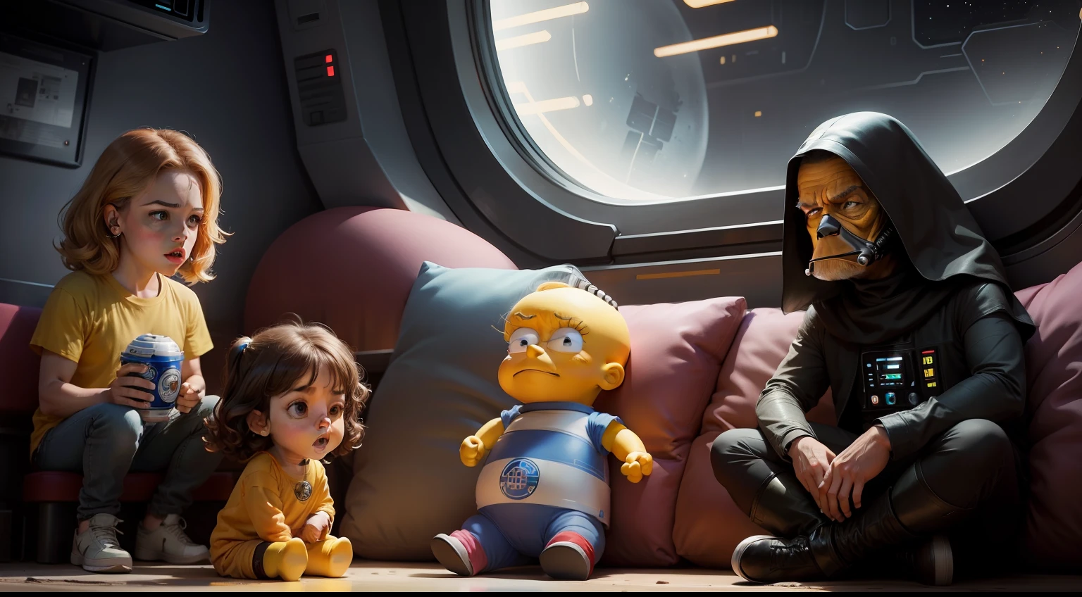 familia simpson como star wars