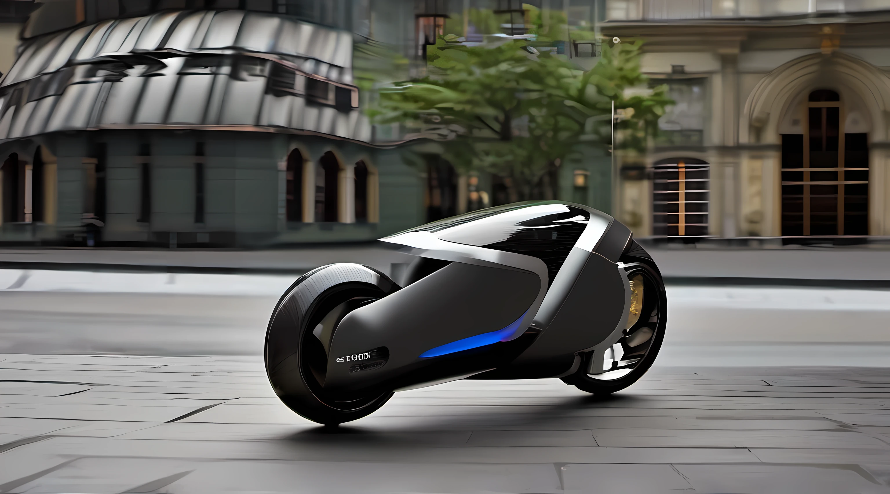 State-of-the-art bike, quadro de liga de carbono, ELECTRIC MOTOR, guarda-chuva, futuristic designer, innovation