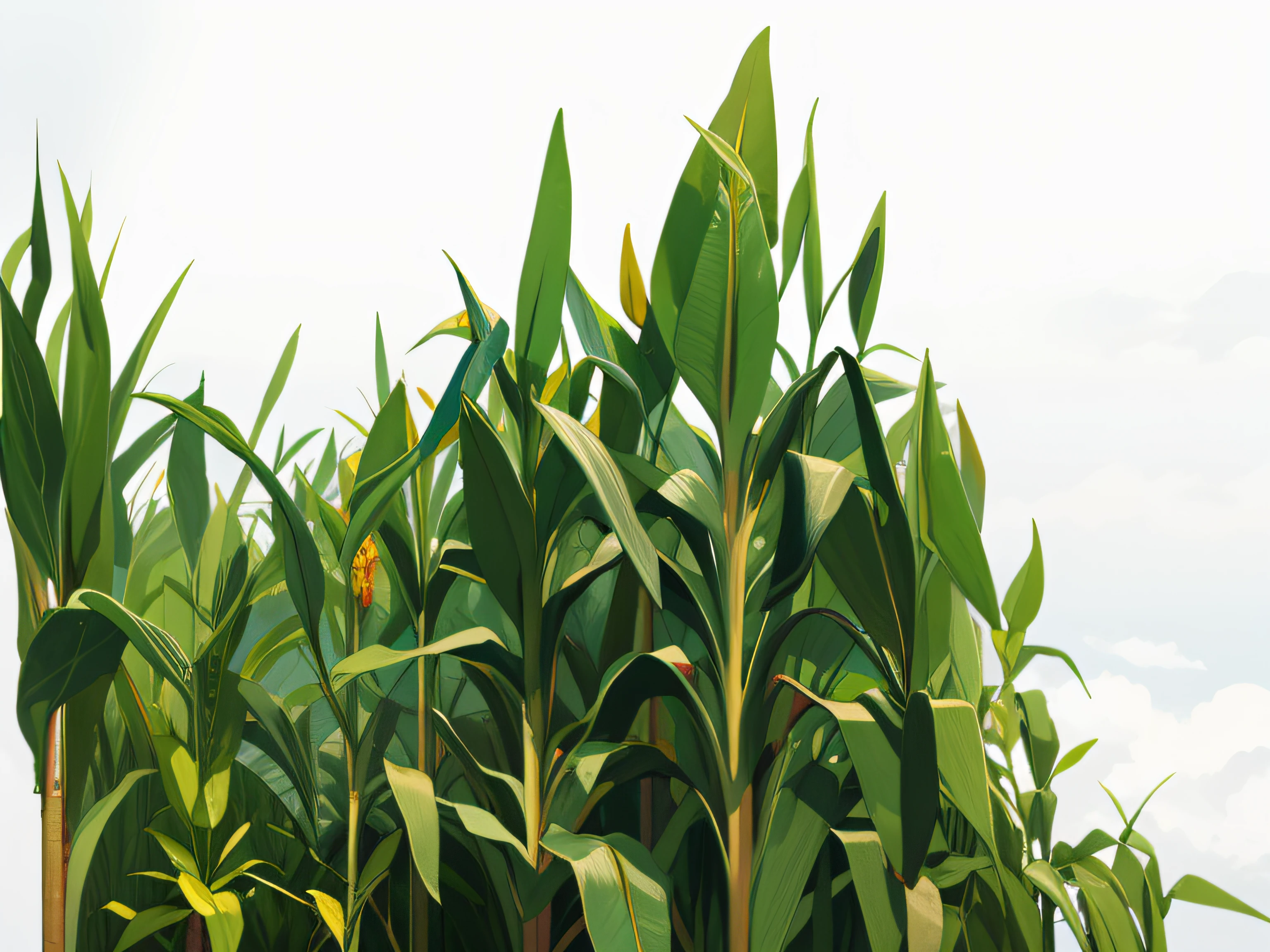 （tmasterpiece：1.4）， （best qualtiy：1.4）， （high detal：1.4）， （A high resolution：1.4）， （A detailed：1），  Several corn trees