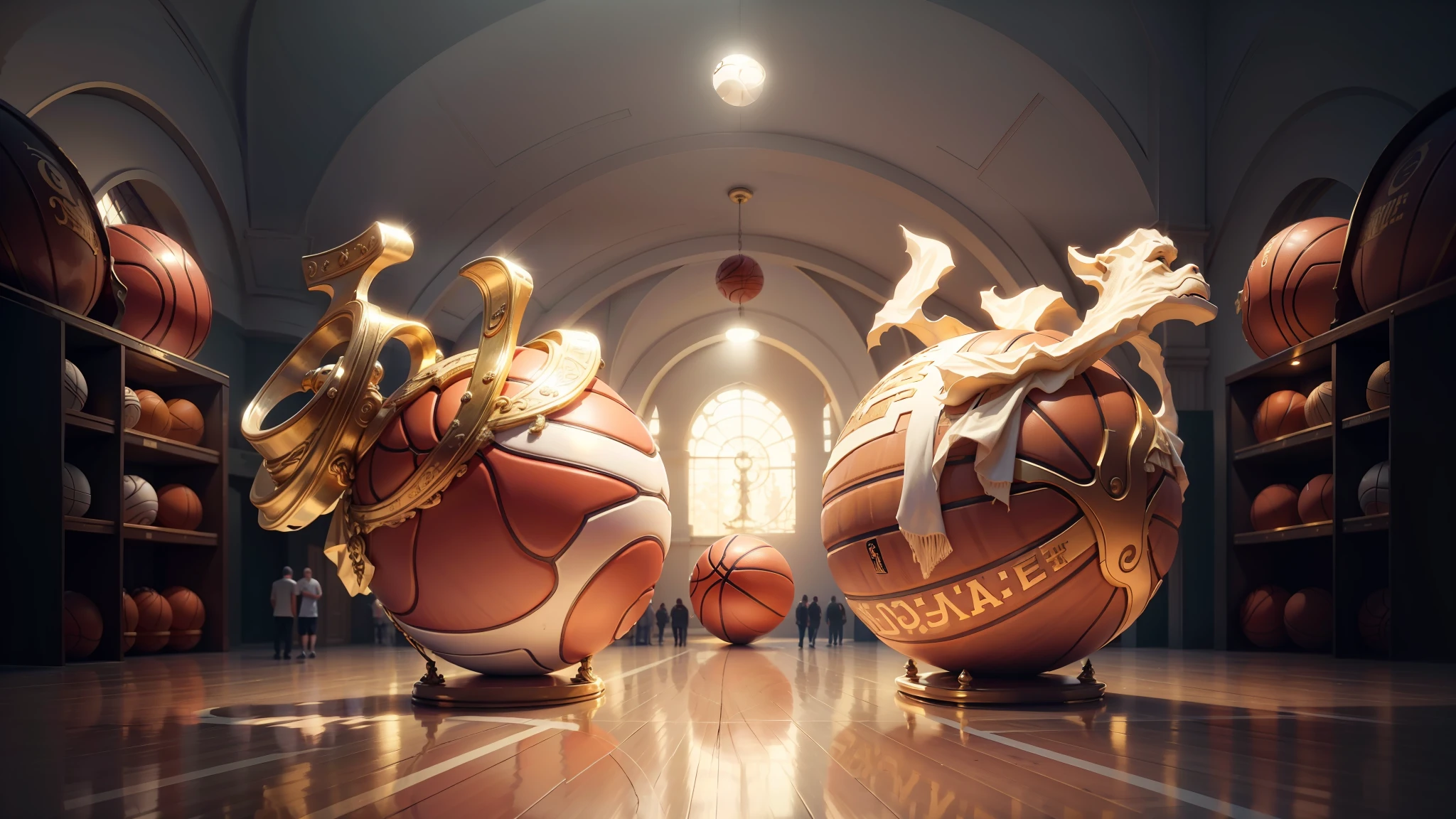 basketball ball,Basketball hall,IvoryGoldAI