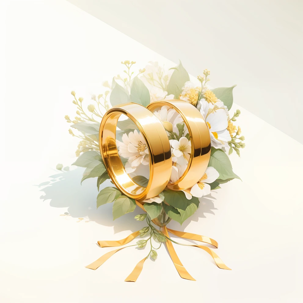 flores e feitos de ouro
