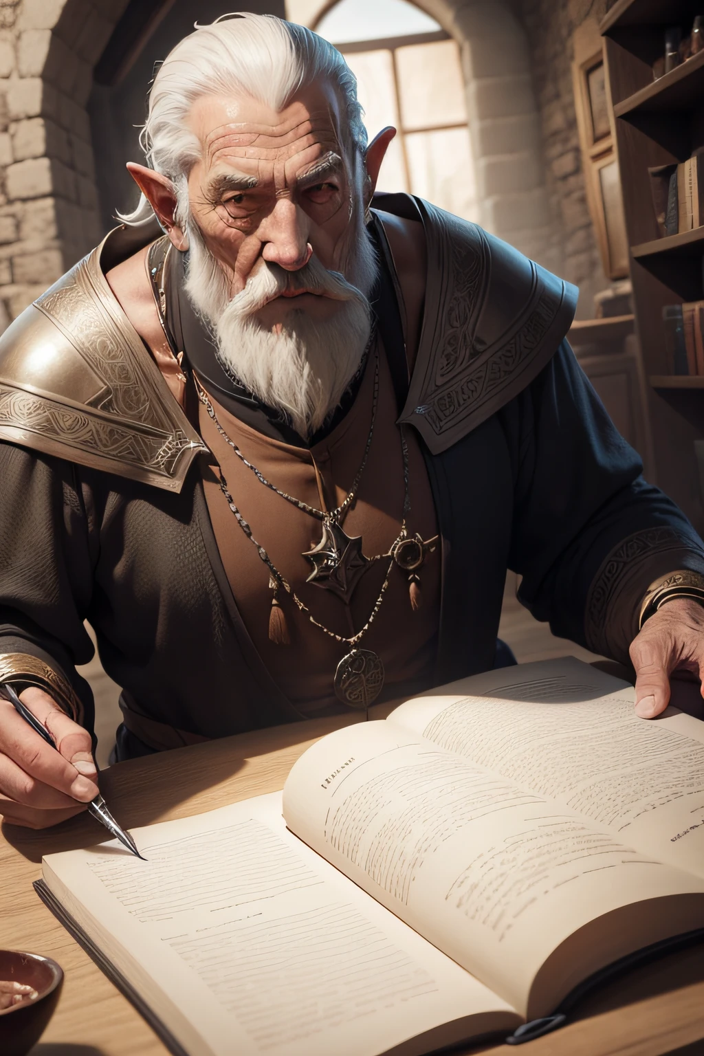 velho,dnd,mago,longo,medieval,Realistic,70 anos,without glasses