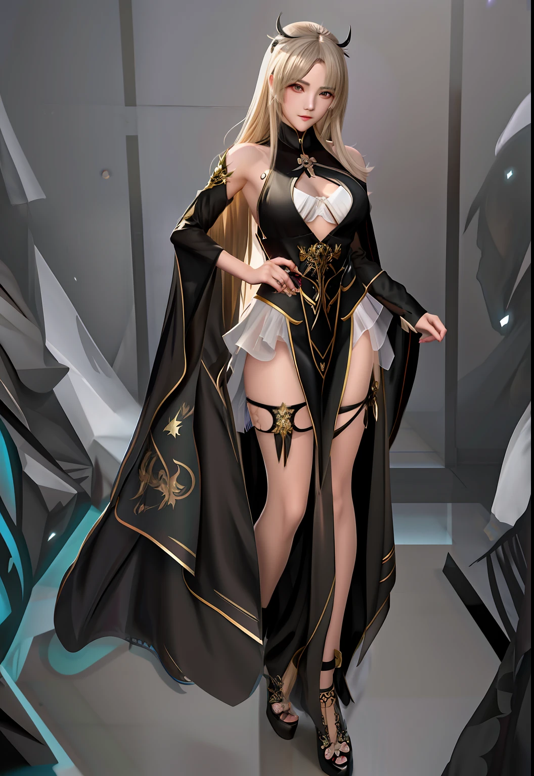 Anime - Stylistic illustration of a woman in a black dress and cape, Extremely detailed Artgerm, Guweiz on ArtStation Pixiv, Inspired by WLOP, Guweiz in Pixiv ArtStation, 8K high quality detailed art, oc commission, Guviz-style artwork, commission for high resolution, Fanart Meilleure ArtStation