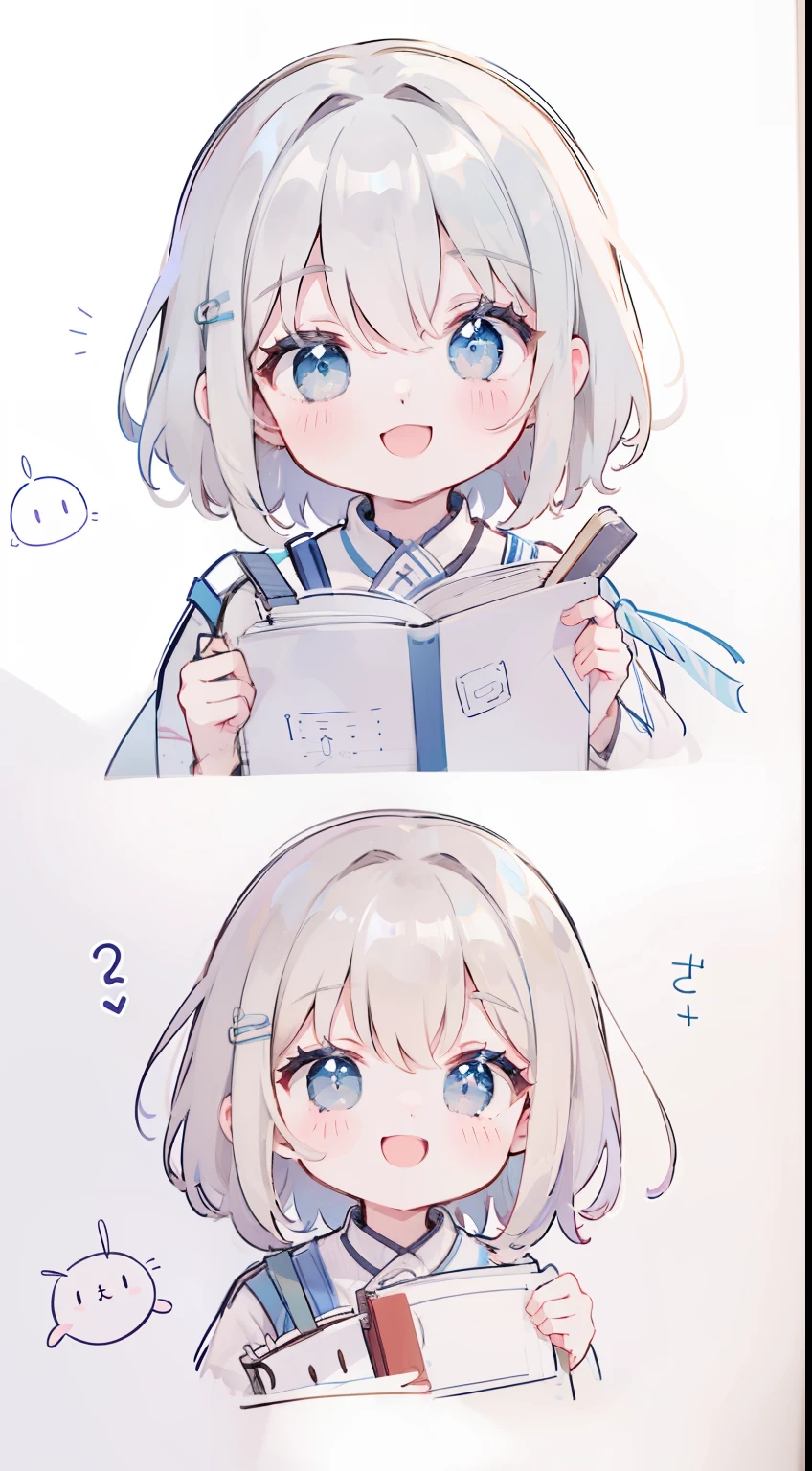 rough sketch、sketchbook、Long、laugh、a smile、cute little