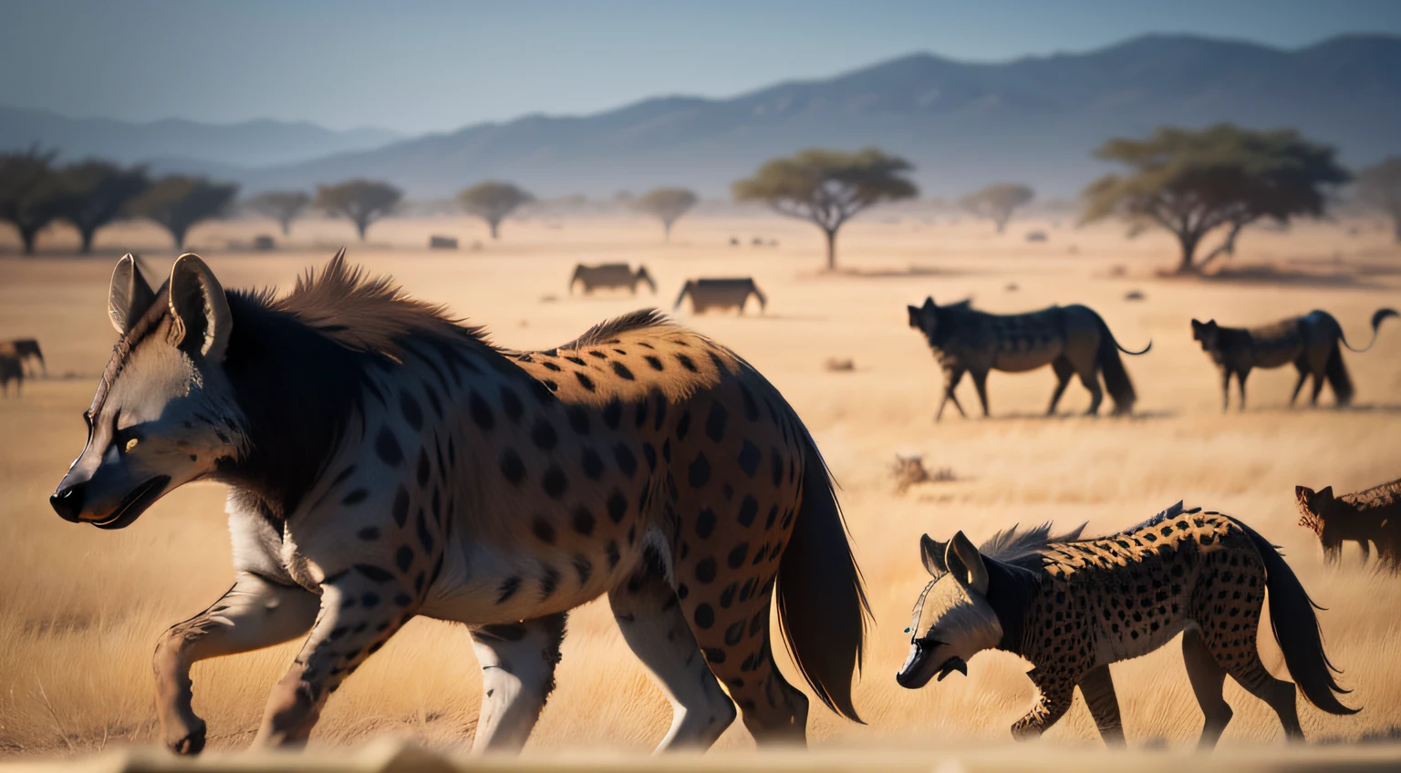 "(hyenas in the savannah):1.2"
