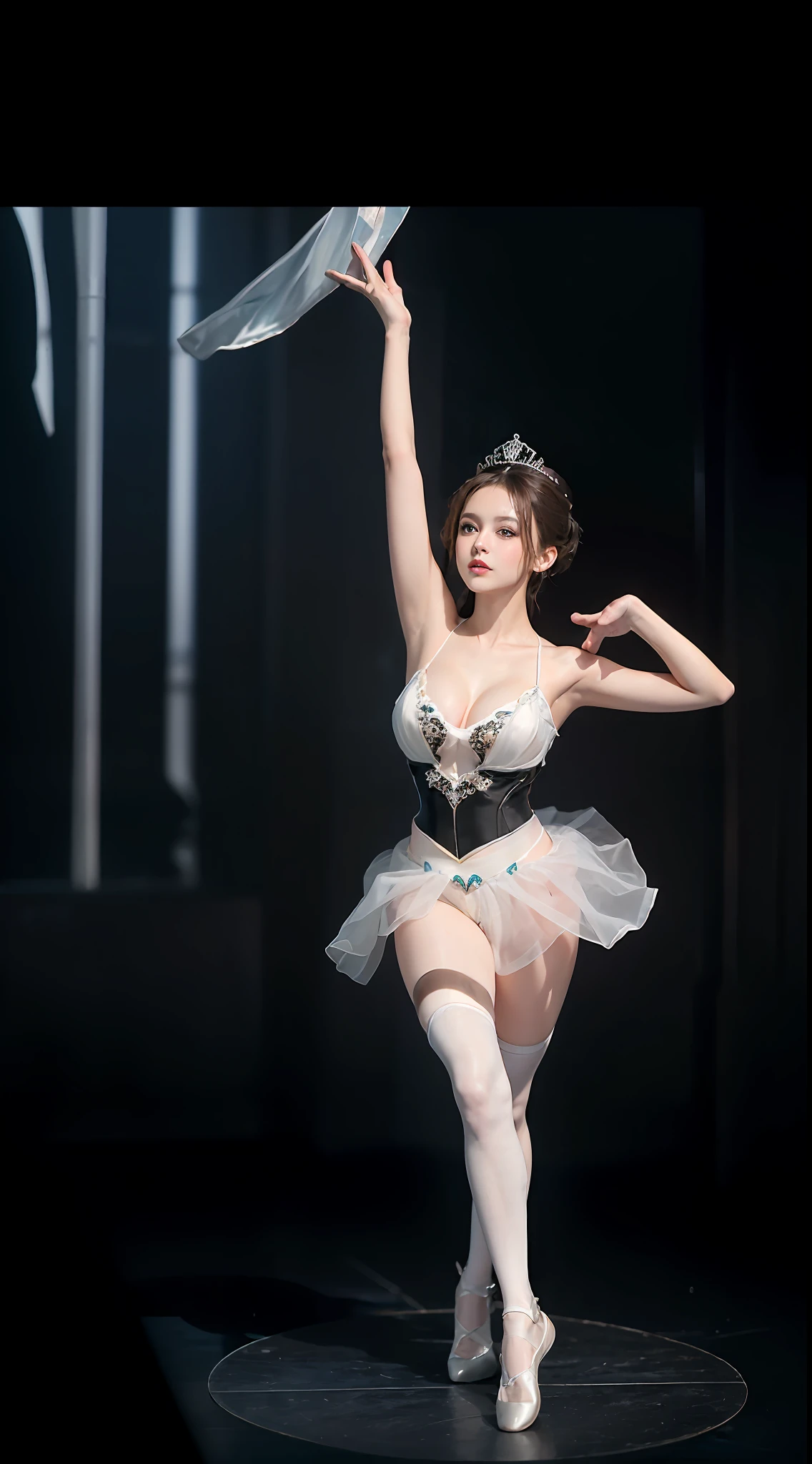 Surrealist women by David Hockney and Alphonse Mucha,Fantasyart,photographrealistic,动态照明,art stations,poster for,huge tit!torches,torchan,Stage,show stage,theater,Volumetriclighting,Tall beauty,body high,Very detailed faces,4 k'',1girll,Stage,low tune,facial closeups,(Transparent ballet costumes,Ballet costumes,ballet dance,Superskirt,White sneakers,Bunny Girl tiara,cleavage:1.4), Wavy hair,lots of people,Redlip,ssmile,low chest,deep v big breasts,huge tit,Raised sexy,Bigchest,Large breasts,Breast swelling,Raised chest,blackstockings,Breasts are plump,crisp breasts,A plump chest,the breasts are large,Seductive expressions,Wear earrings provocatively,The skirt floated,Hair flowing up,Fairy under fan,wearing a choker,Wear a bracelet,The stands up,standing on your feet,long leges,blackstockings,Wet all over,Moisturizes the whole body,huge tit,Red lips,stocklings,gigantic cleavage breasts,black lence stockings,slenderlegs,Hot dance,ballet dance,Ballerina,full bodyesbian,Dance,gracefulness,soft,softness,Noble,Rich,largeeyes,eye shadows,Long legs,beautifullegs,Thin leg,split,splitting legs,Dance,Dancer,split,Aerial capture,Jump up,Suspended in the air,Dancing in the air,legs long,huge tit,mitts