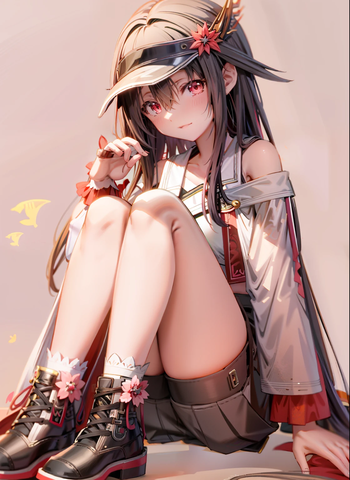 Anime girl sitting on floor with fish tank in black costume, flirty anime witch casting magic, seductive anime girls, small curvaceous , Aromatic, black-haired mage, marisa kirisame, anime moe art style, beautiful anime girl crouching, (Anime girl), the anime girl is crouching, Marin Kitagawa fanart, tohsaka-rin
