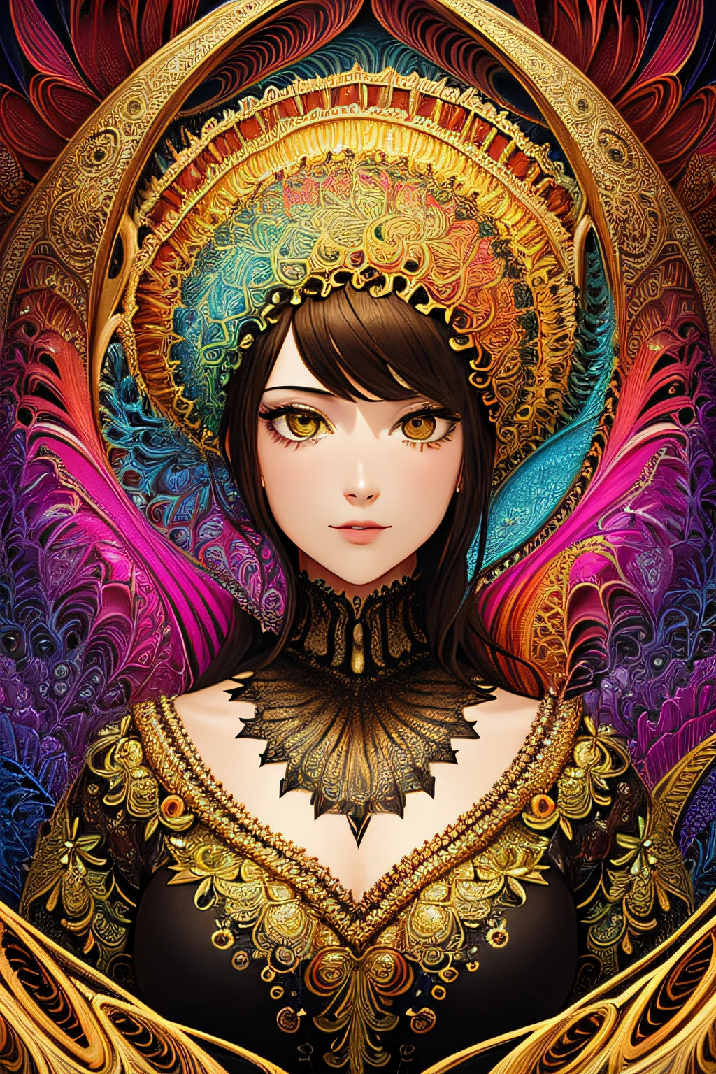 (masterpiece, top quality, best quality, official art, beautiful and aesthetic:1.2), (1girl), extreme detailed,(fractal art:1.3),colorful,highest detailed