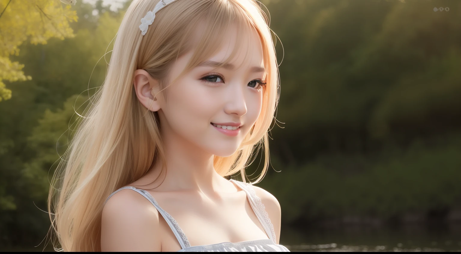 (Raw photography:1.2)、(Photorealsitic:1.4)、(​masterpiece:1.3)、(top-quality:1.4)、超A high resolution、(A detailed eye)、(detailed facial features)、(detailed clothes features)、nffsw、8K分辨率、solofocus、bangss、skin tightening、(shinny skin)、(Slender girl)、dream-like、japanes、A slight smil
(Extreme Detail)、Confirmation of commentary、Request for commentary、landscapes、without text、
Virtual Girl-Aim、
1girl in、full body Esbian、
cute little、Innocence、
(A smile)、