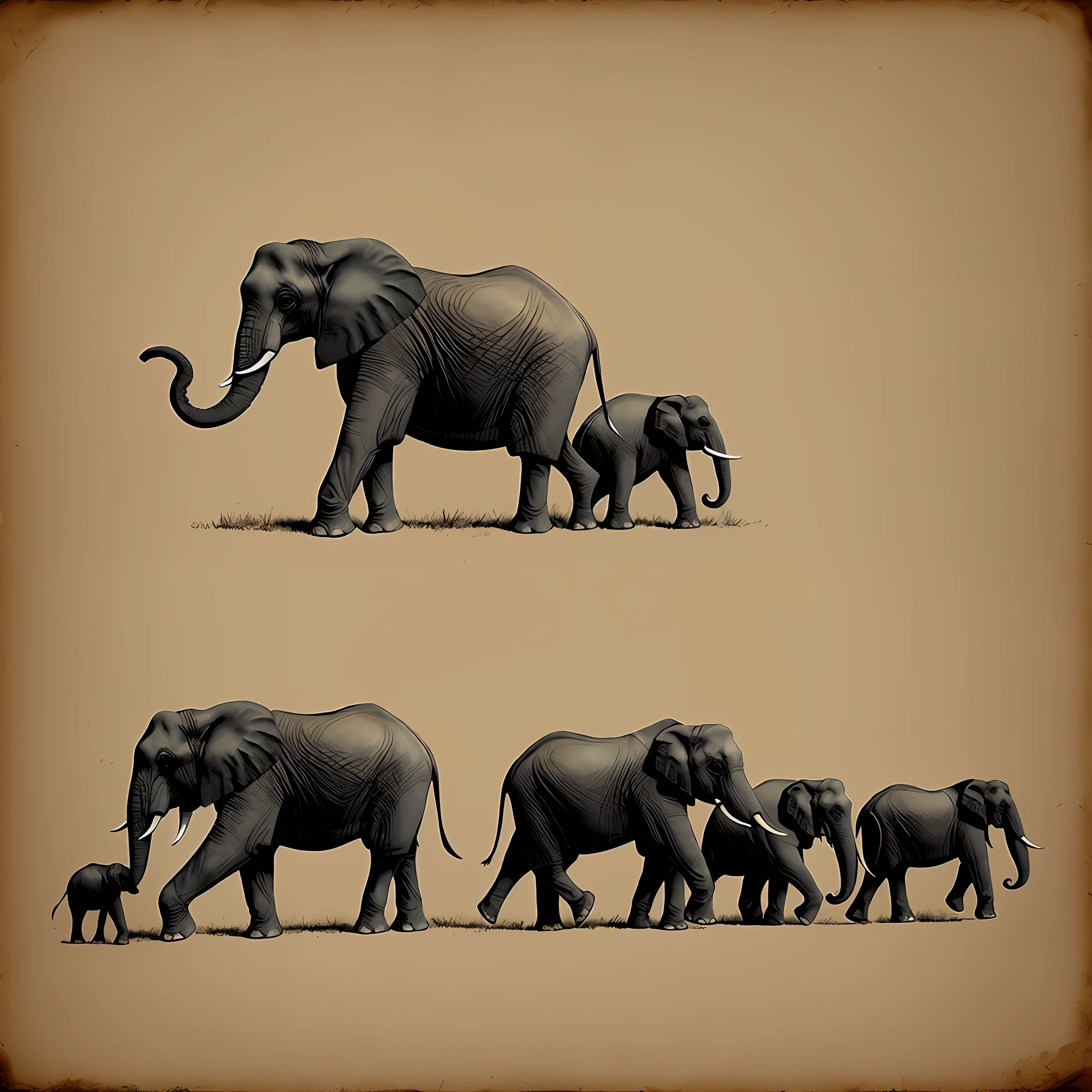 elephants，log，logo