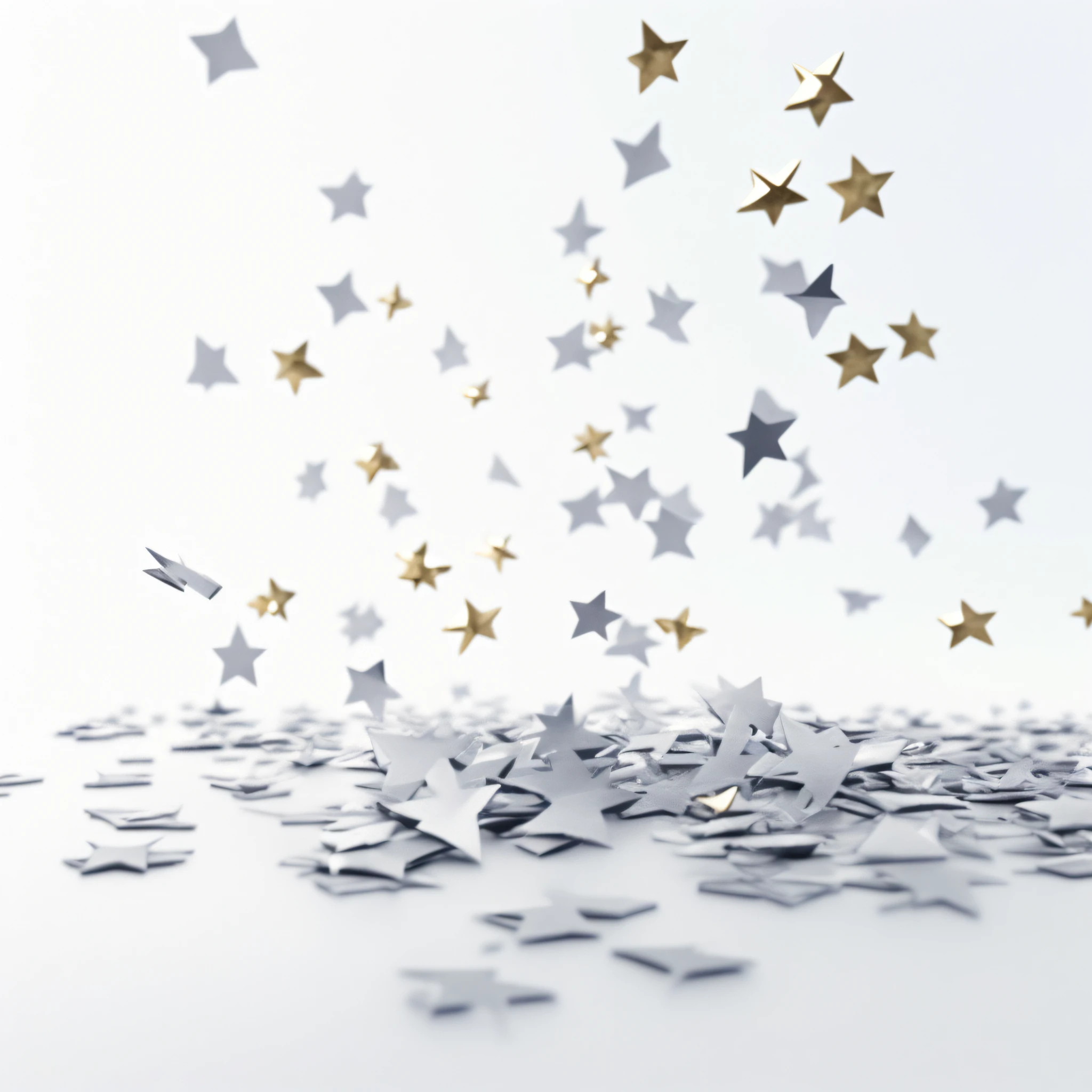 There are a lot of stars flying out of a pile of books, Sparkling stars are scattered around, rendered in cgi, background is made of stars, Many stars, Stars sparkle in the background, render in blender, stars in background, falling star on the background, Glass - reflection - stars, Lots of stars, Scattered flakes of gold, Rendered in Cinema4D
