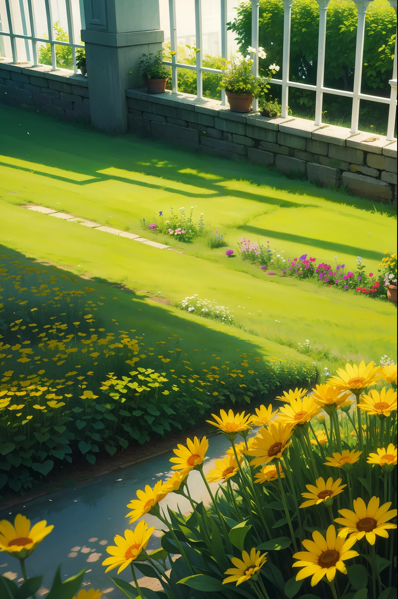 a place floriculture, sunlight, green light, beauty, peaceful