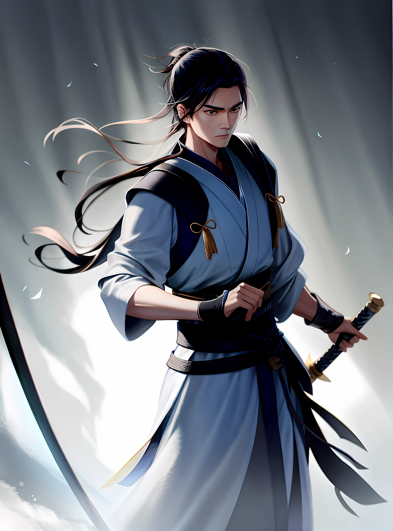 Middle-aged swordsman,A sense of vicissitudes